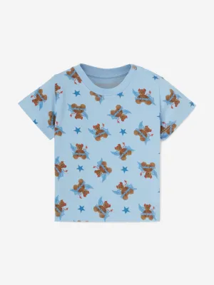 Palm Angels Baby Boys Bär Teufel T-Shirt in Blau