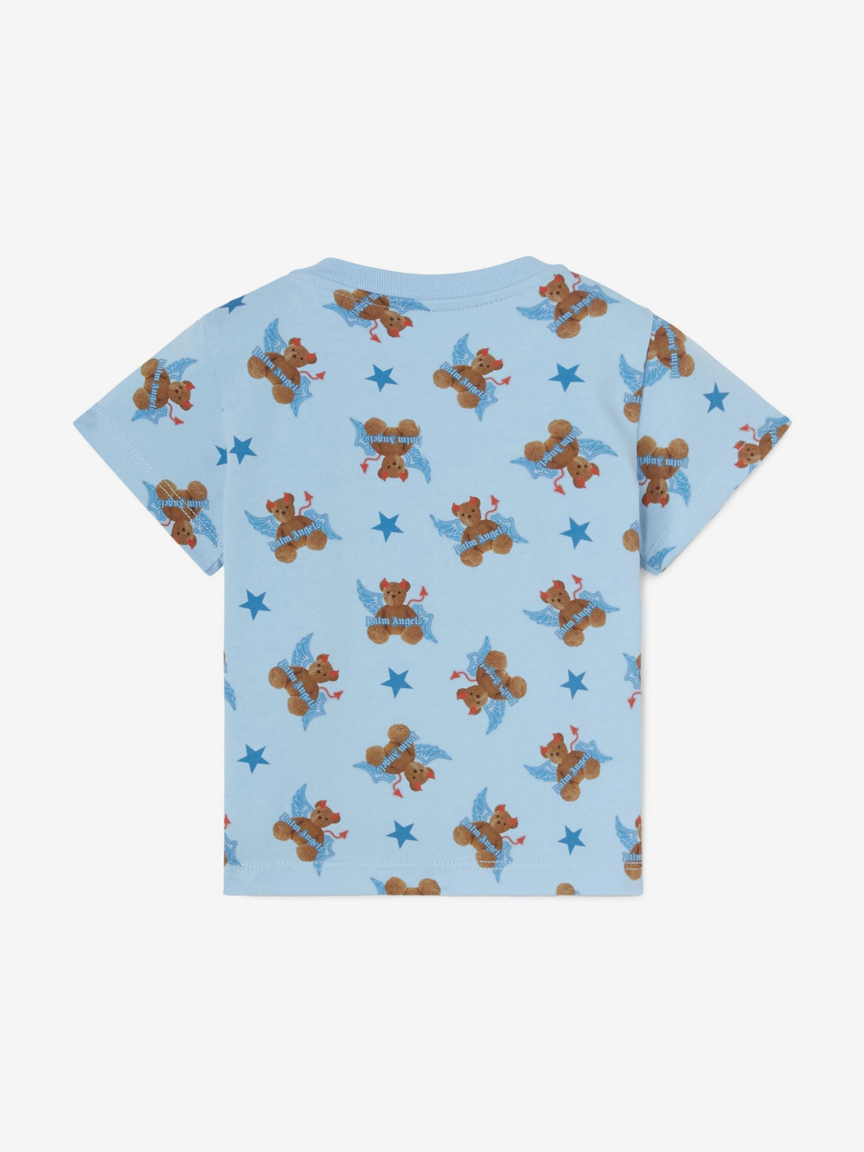 Palm Angels Baby Boys Bär Teufel T-Shirt in Blau