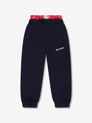 Palm Angels Jogginghose für Jungen mit Bären-Paisley-Muster in Marineblau