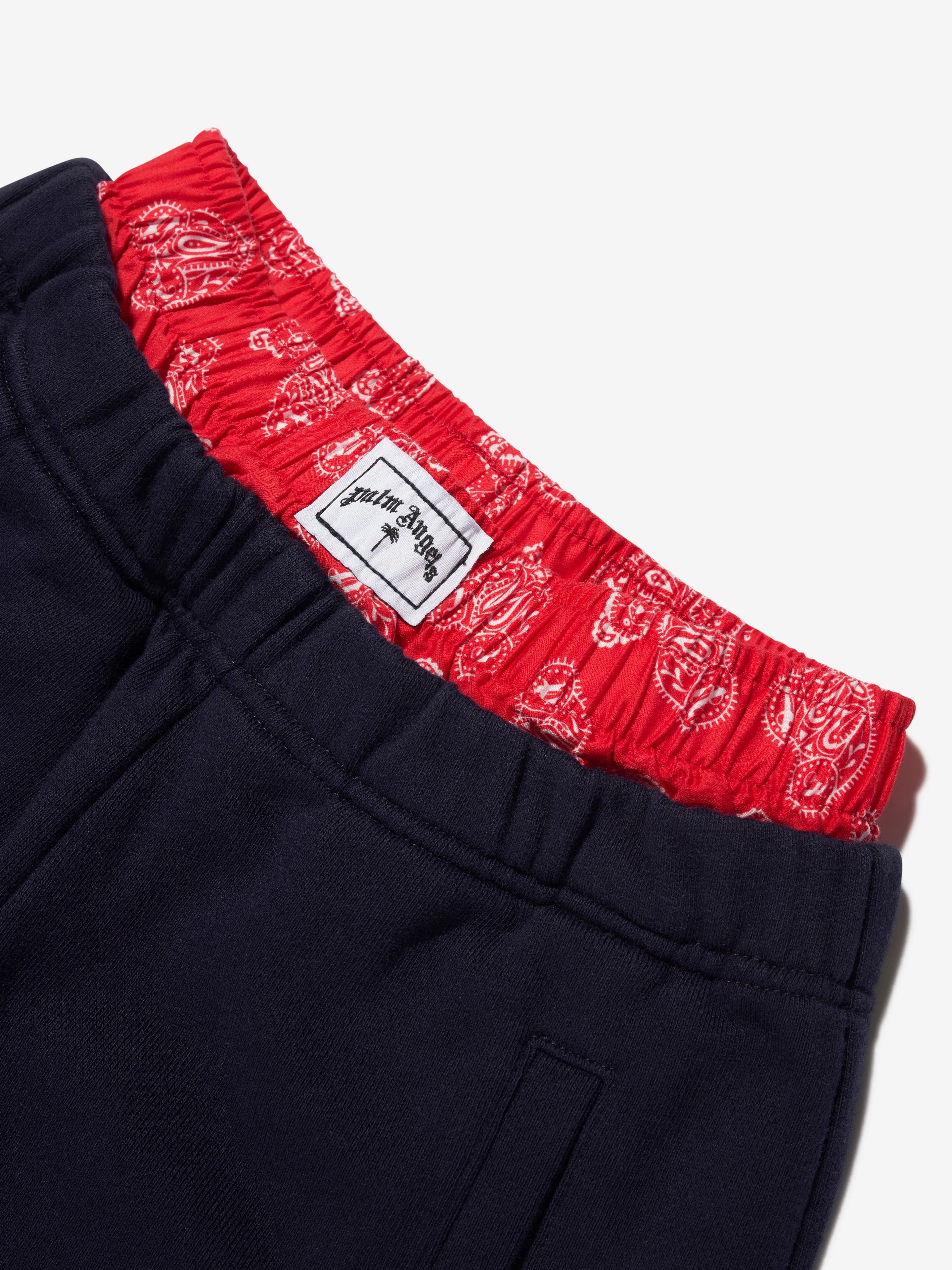 Palm Angels Jogginghose für Jungen mit Bären-Paisley-Muster in Marineblau