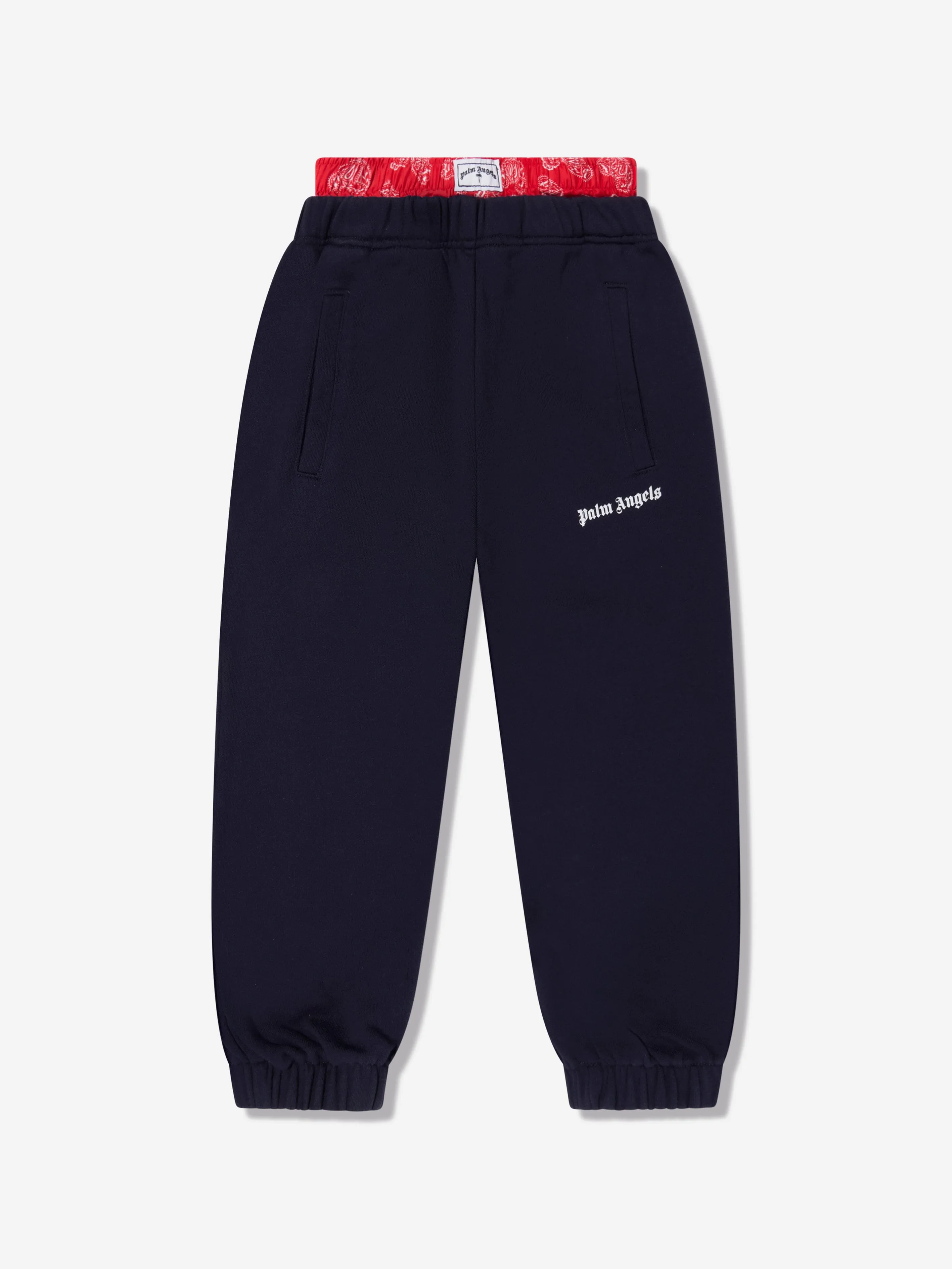 Palm Angels Jogginghose für Jungen mit Bären-Paisley-Muster in Marineblau