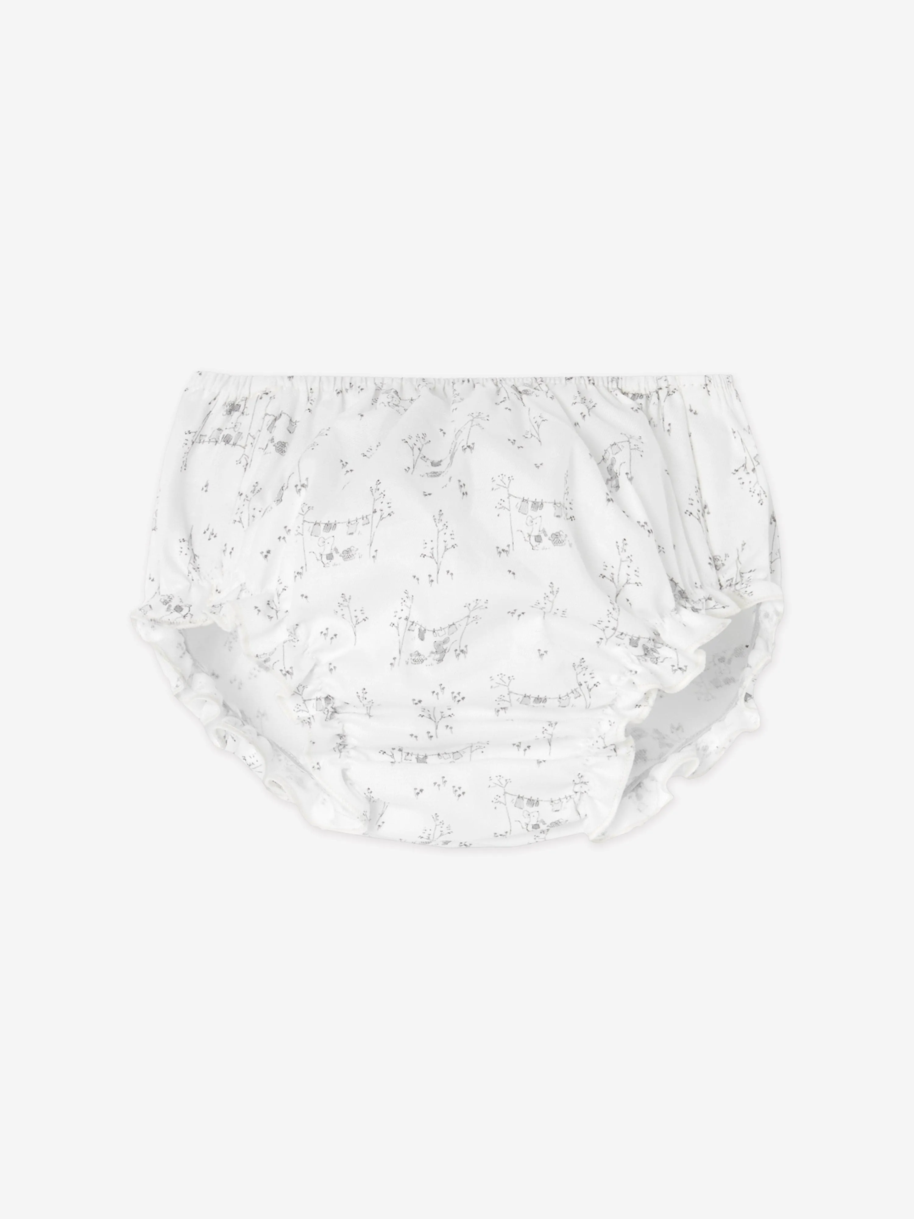 Paz Rodriguez Baby Mädchen Baumwollkleid mit Slip in Weiß