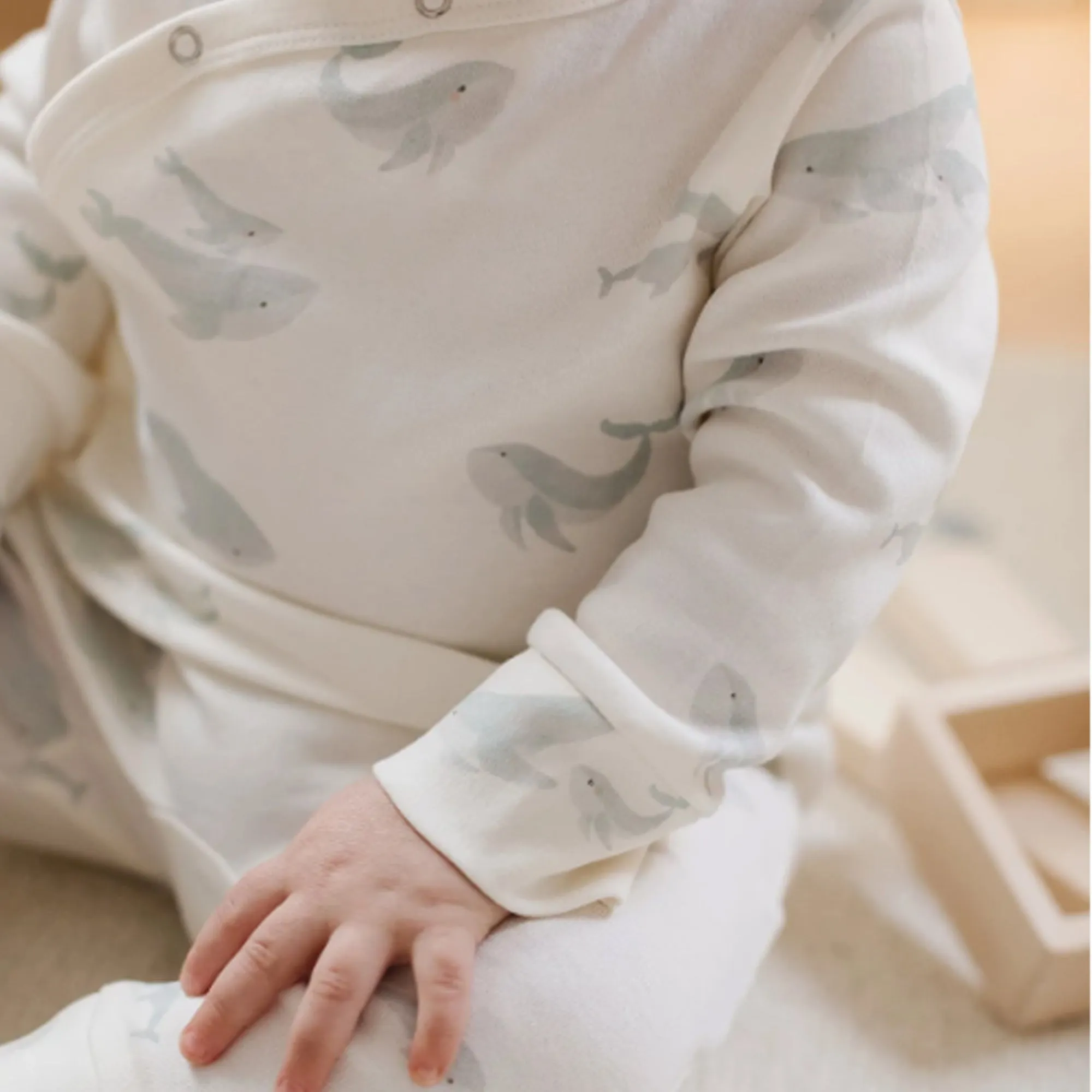 PEHR Bio-Baumwolle Kimono-Strampler - Folg mir, Wal
