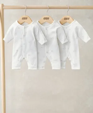 Frühchen-Strampler (3er Pack) - Storch-Print