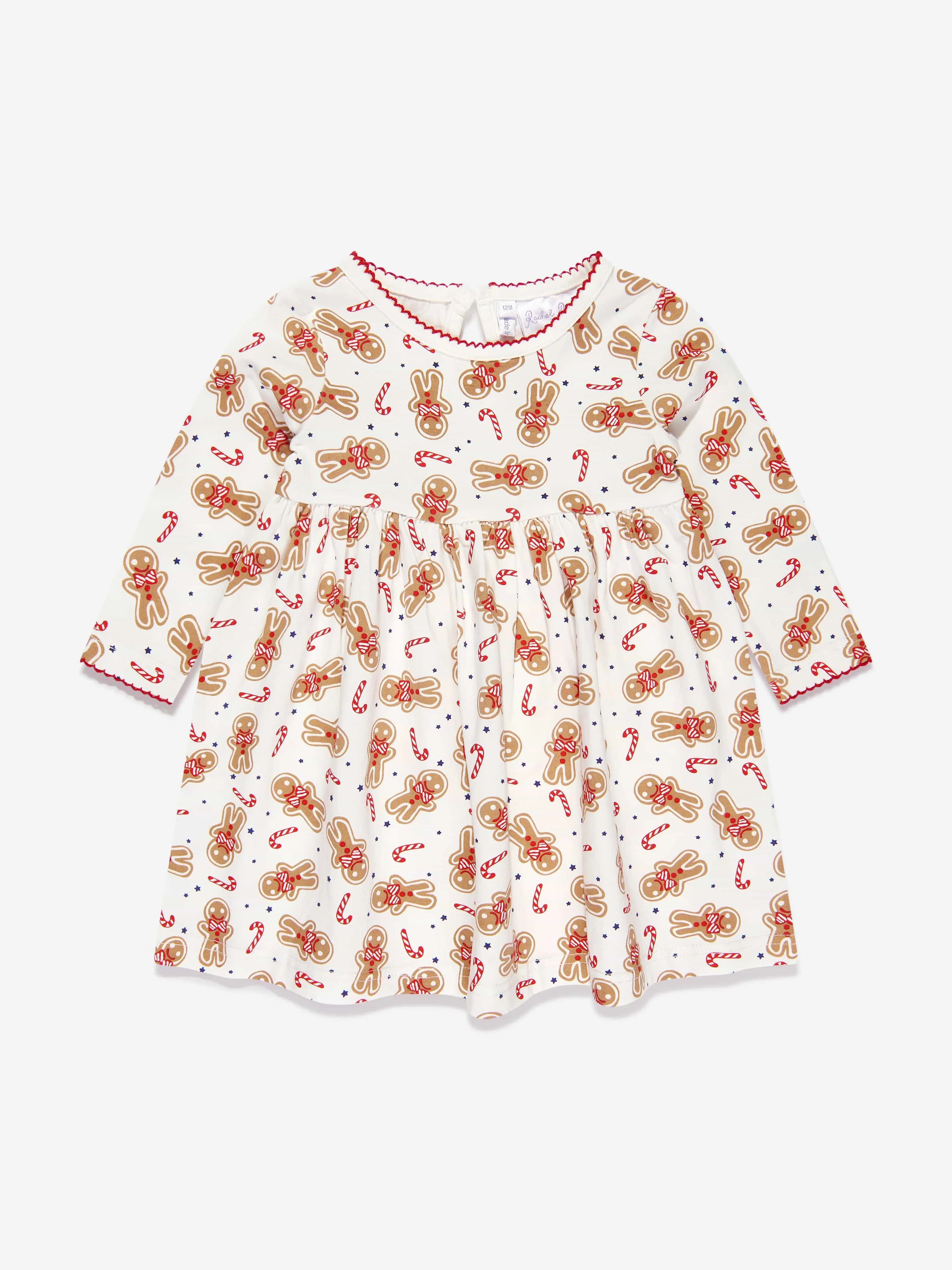 Rachel Riley Baby Girls Lebkuchen-Jersey-Kleid in Weiß