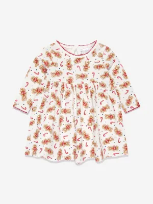 Rachel Riley Baby Girls Lebkuchen-Jersey-Kleid in Weiß