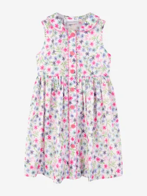 Rachel Riley Mädchen Aster Ärmelloses Knopfleistenkleid in Rosa