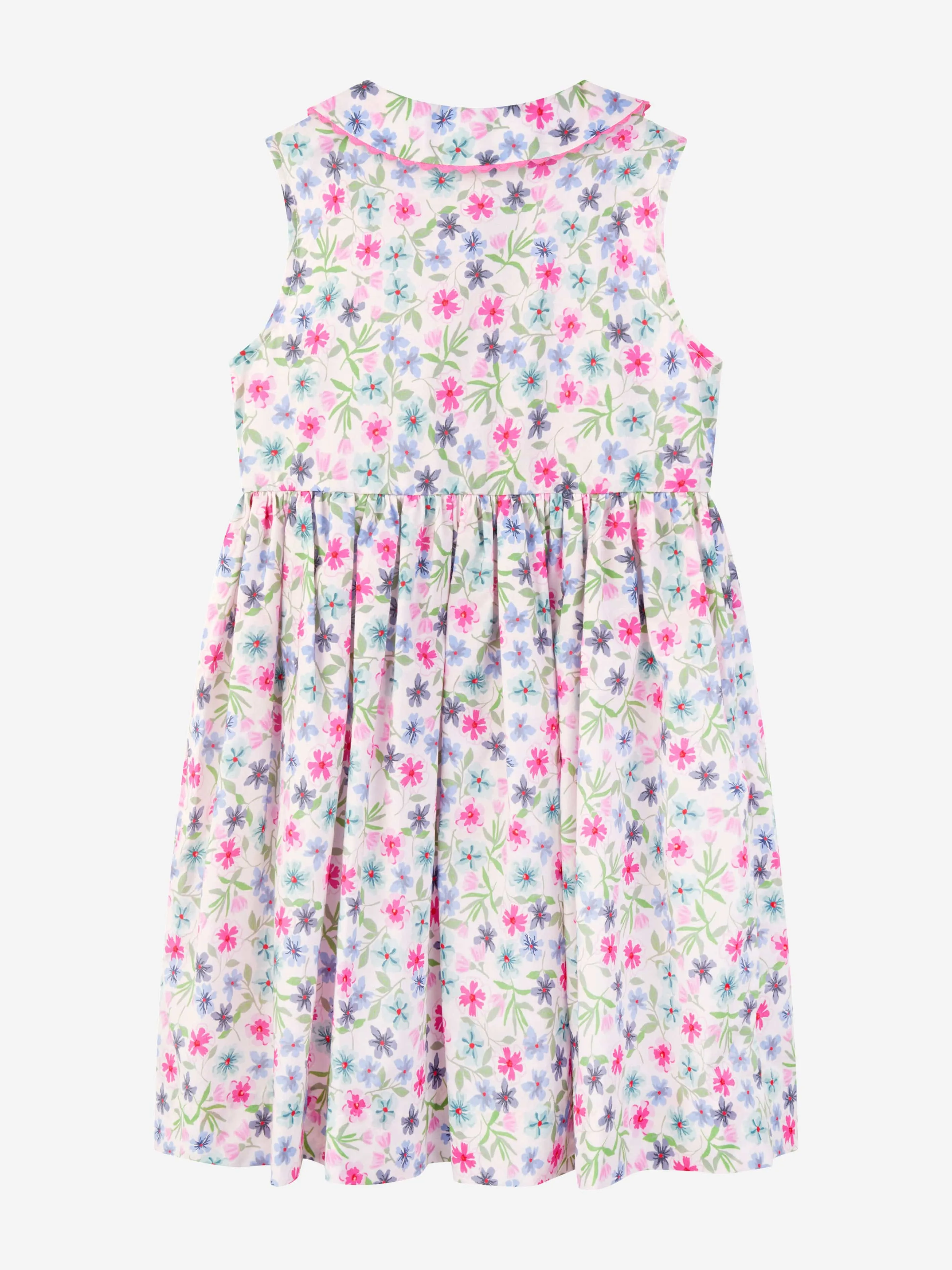 Rachel Riley Mädchen Aster Ärmelloses Knopfleistenkleid in Rosa