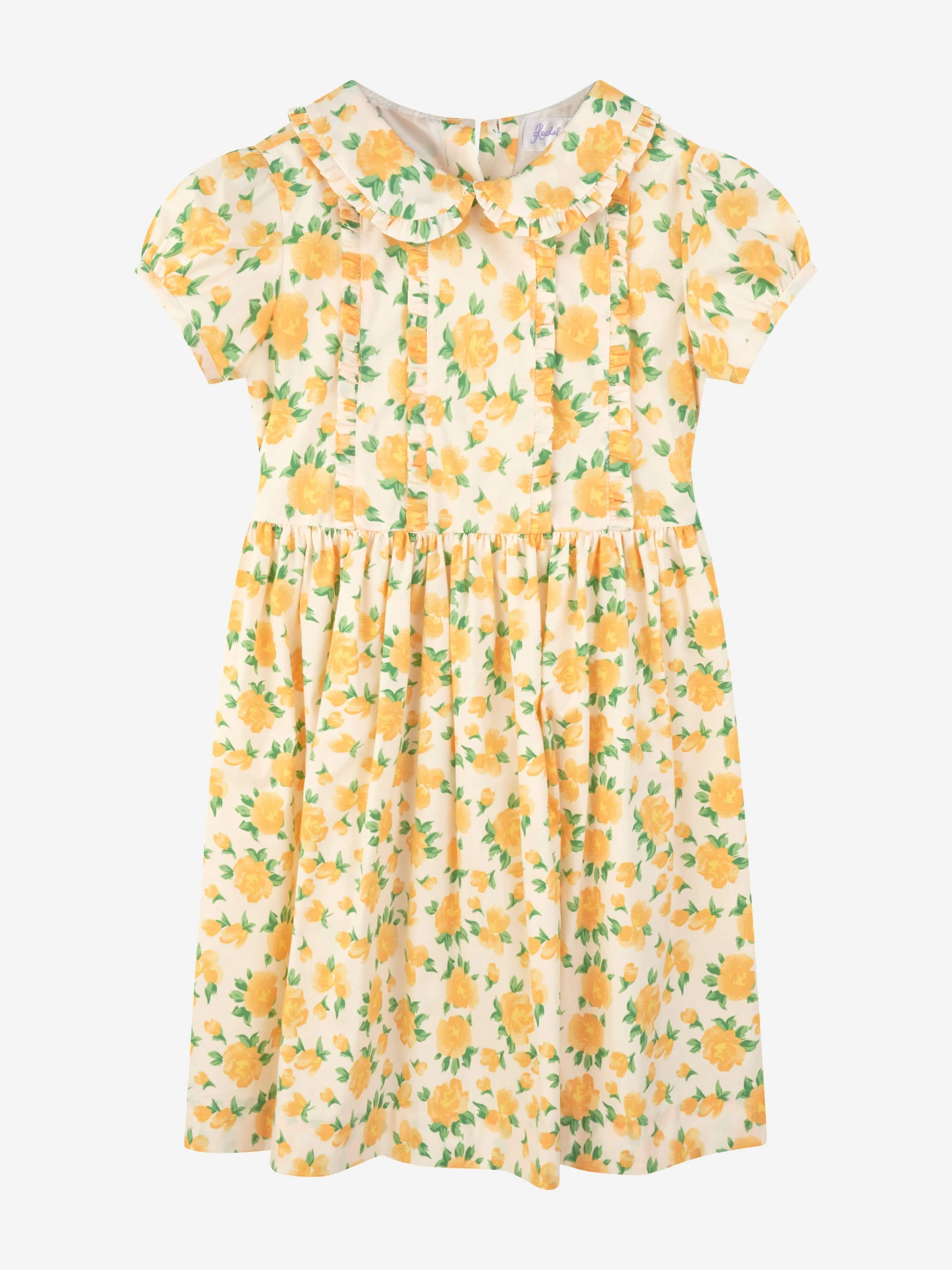 Rachel Riley Mädchen Ringelblume Rüschenkleid in Gelb