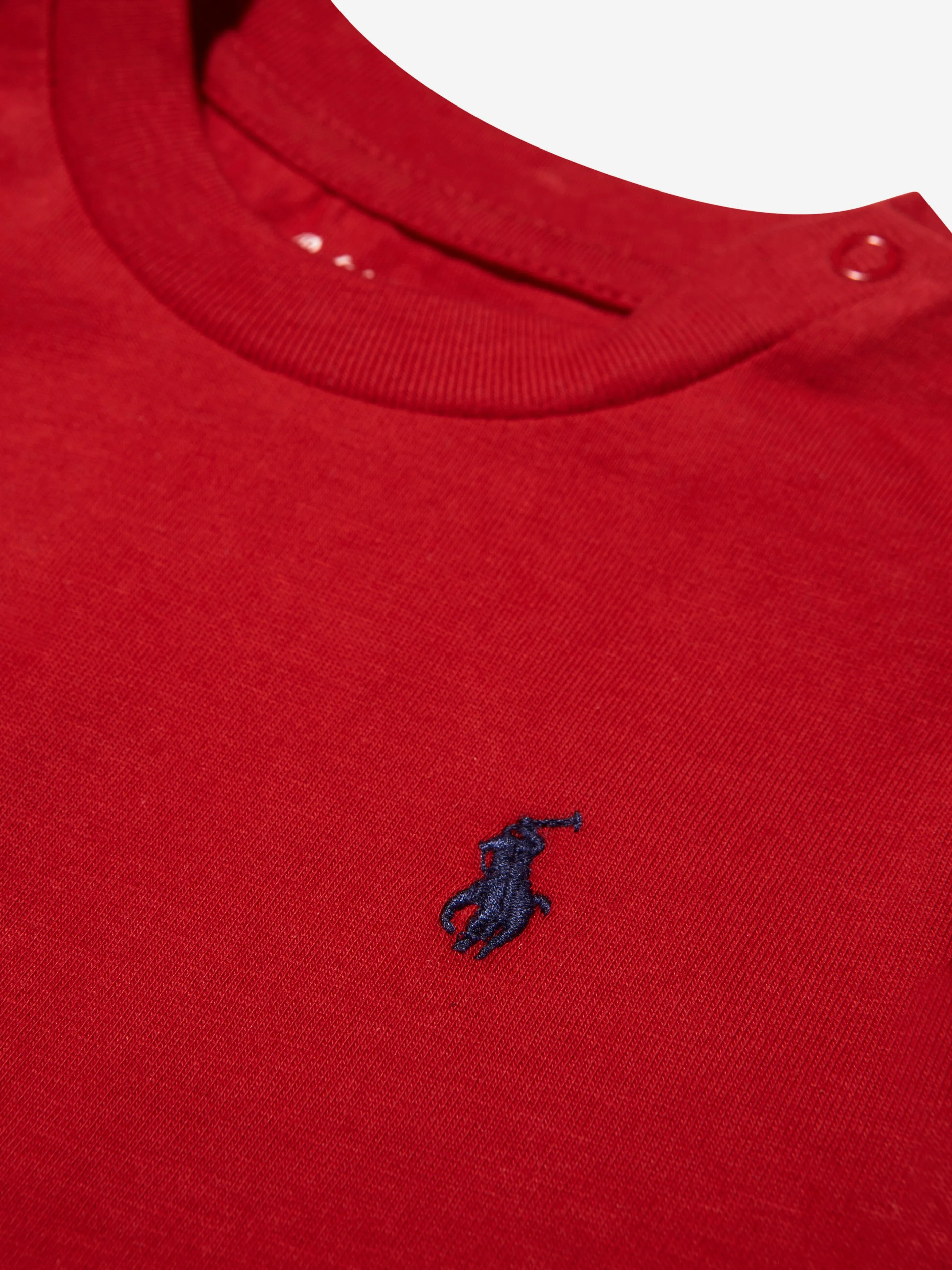Ralph Lauren Baby Boys Jersey Logo T-Shirt in Rot