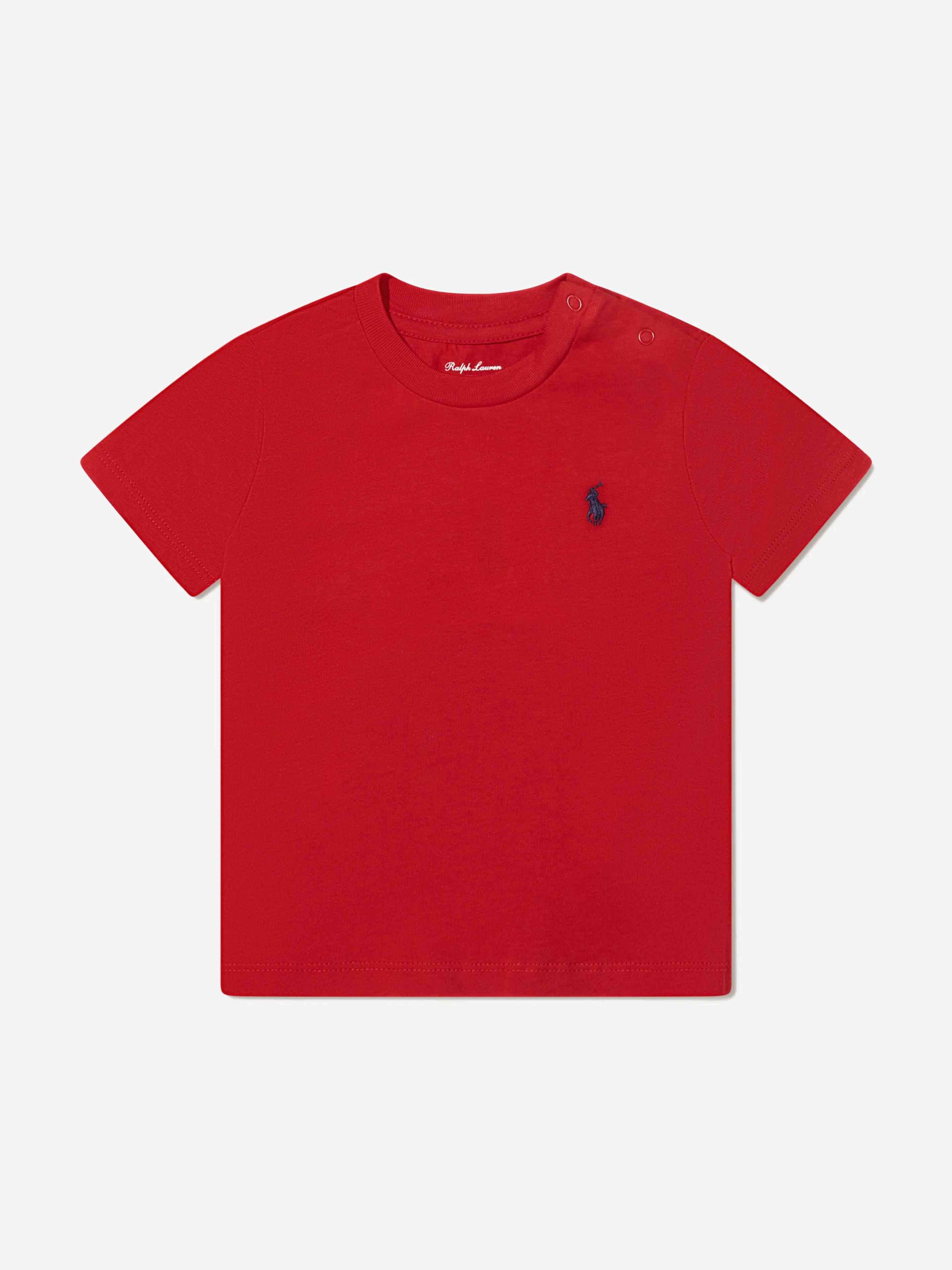 Ralph Lauren Baby Boys Jersey Logo T-Shirt in Rot