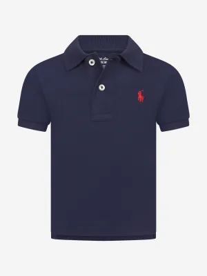 Ralph Lauren Baby Boys Logo Polo-Shirt in Marineblau