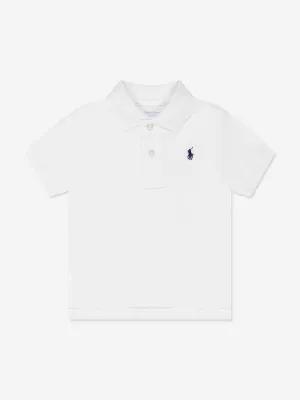 Ralph Lauren Baby Boys Logo Polo-Shirt in Weiß