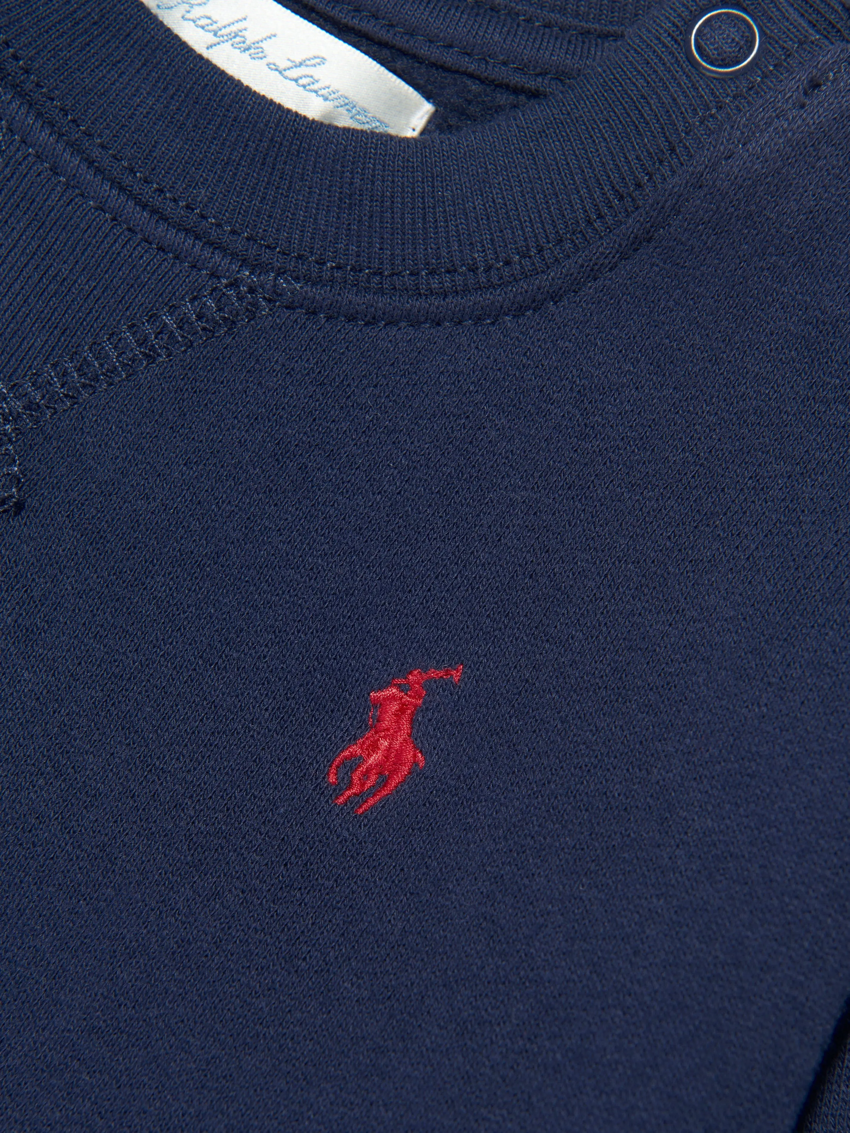 Ralph Lauren Baby Boys Logo-Sweatshirt in Marineblau