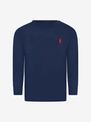 Ralph Lauren Baby Boys Langarm T-Shirt in Marineblau