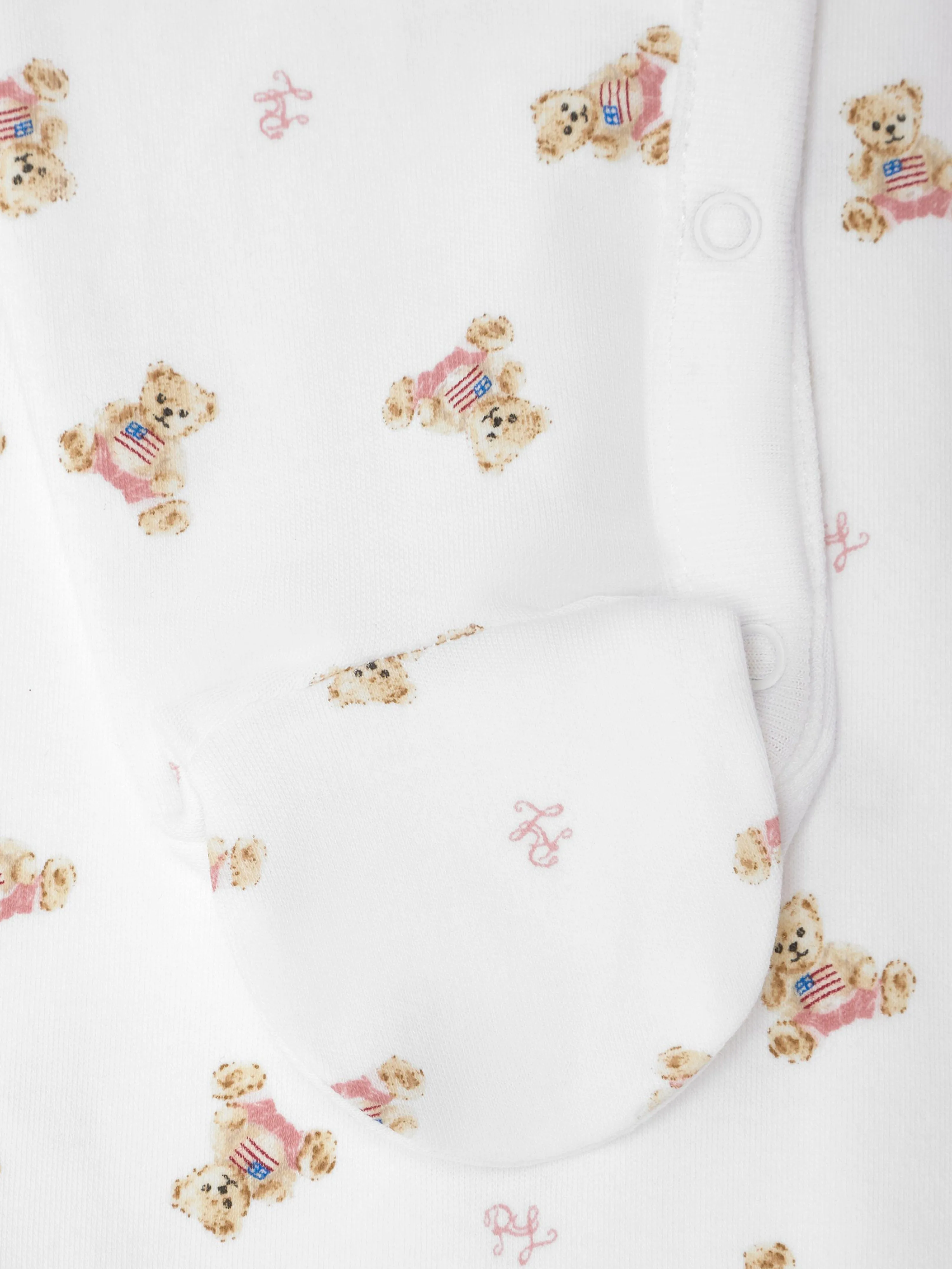 Ralph Lauren Baby Mädchen Bären Strampler in Weiß