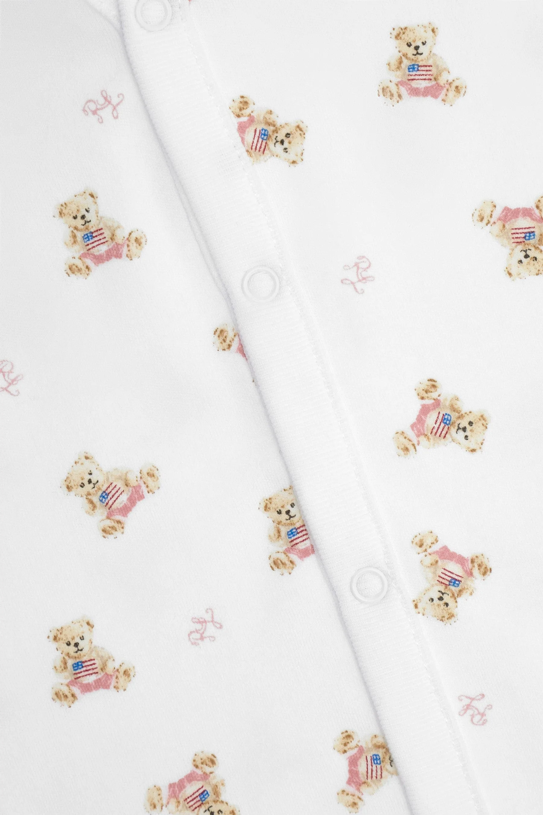 Ralph Lauren Baby Mädchen Bären Strampler in Weiß