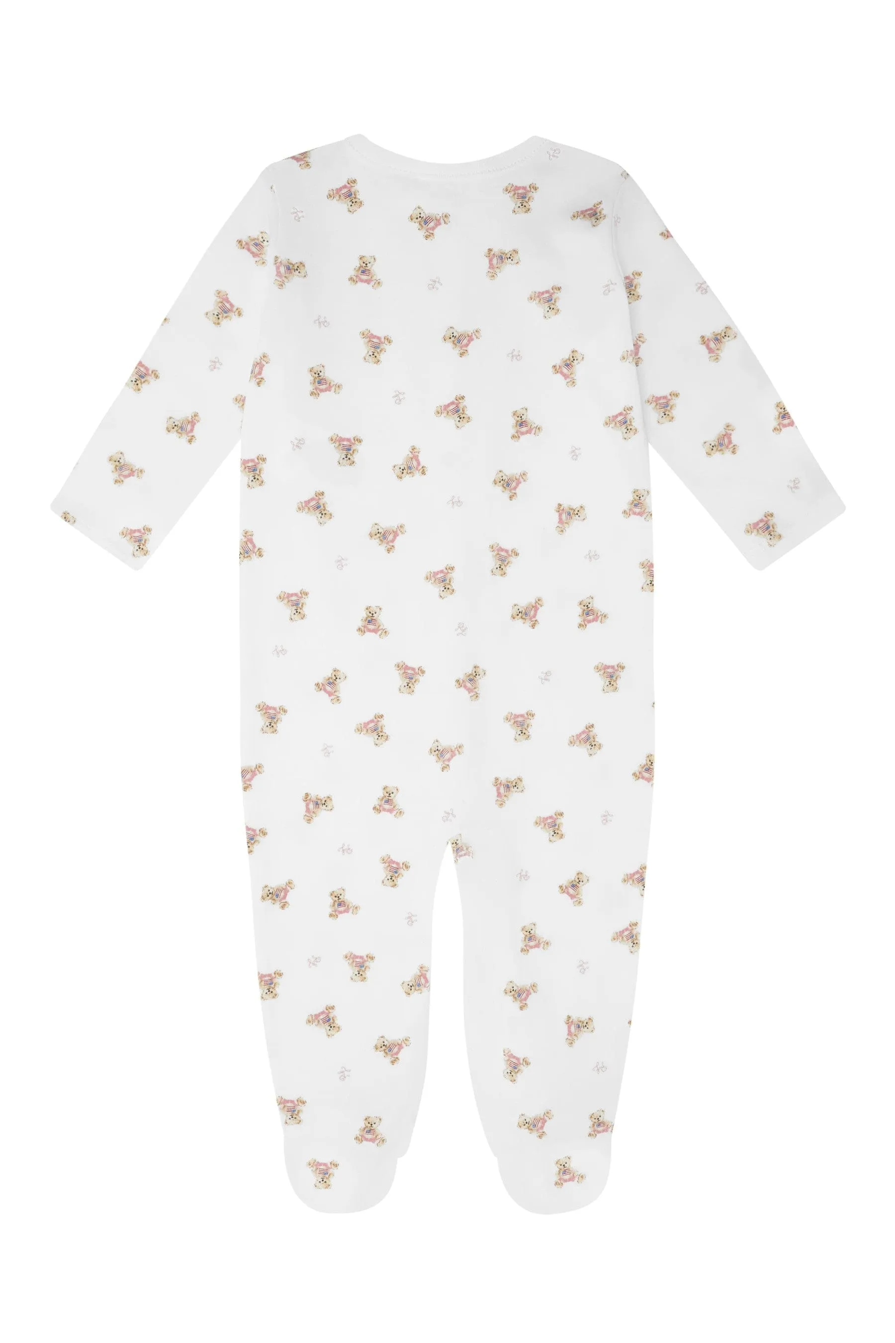 Ralph Lauren Baby Mädchen Bären Strampler in Weiß