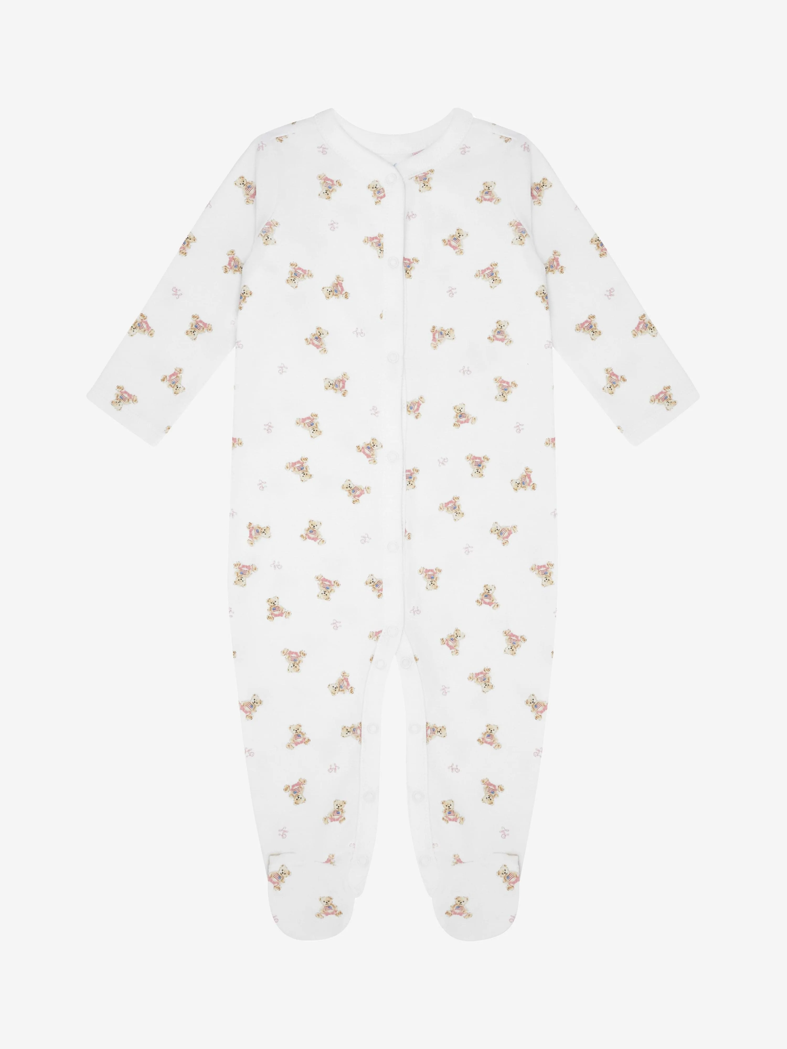 Ralph Lauren Baby Mädchen Bären Strampler in Weiß