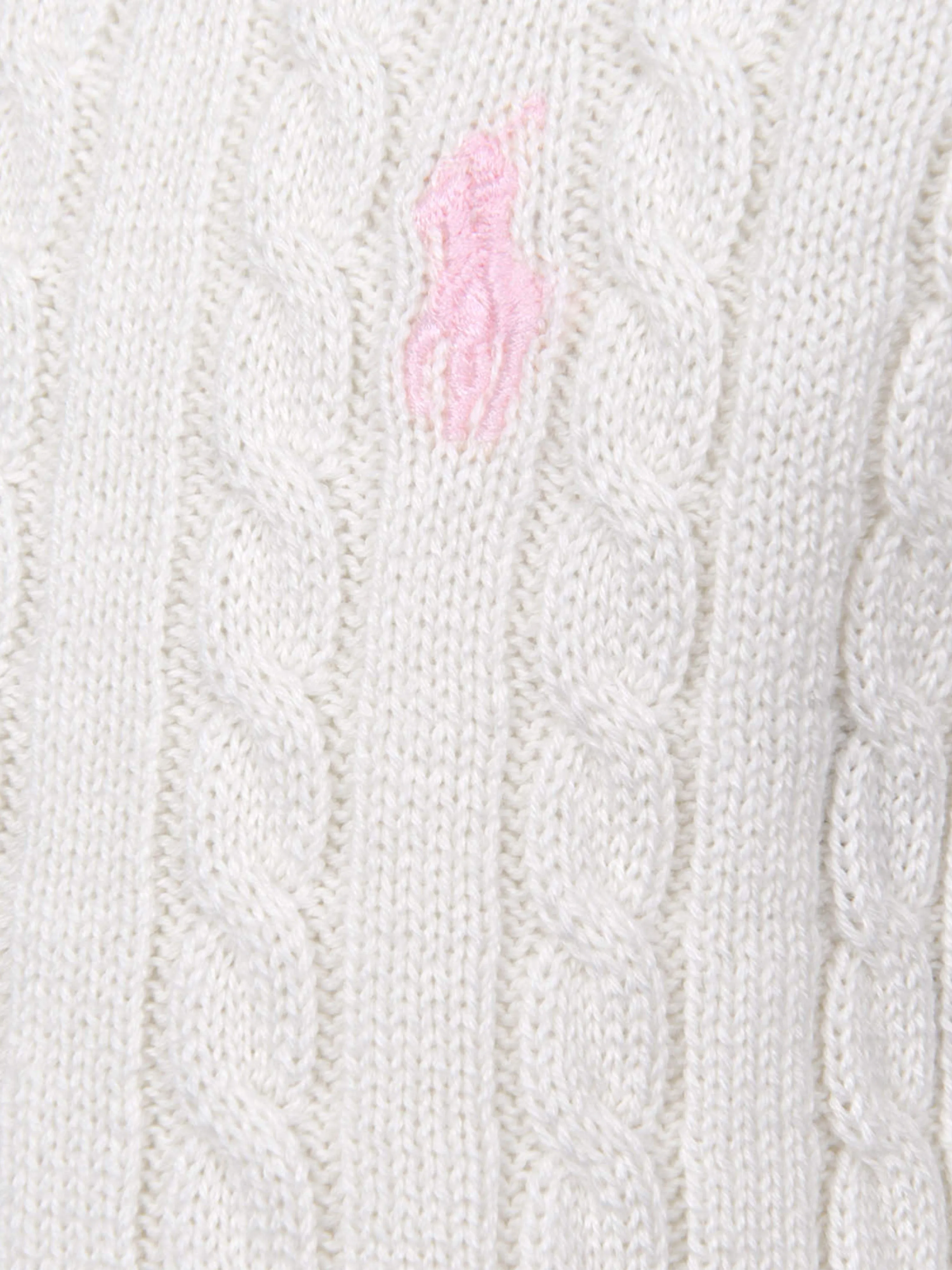 Ralph Lauren Baby Girls Strickjacke im Zopfmuster