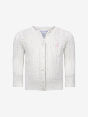 Ralph Lauren Baby Girls Strickjacke im Zopfmuster