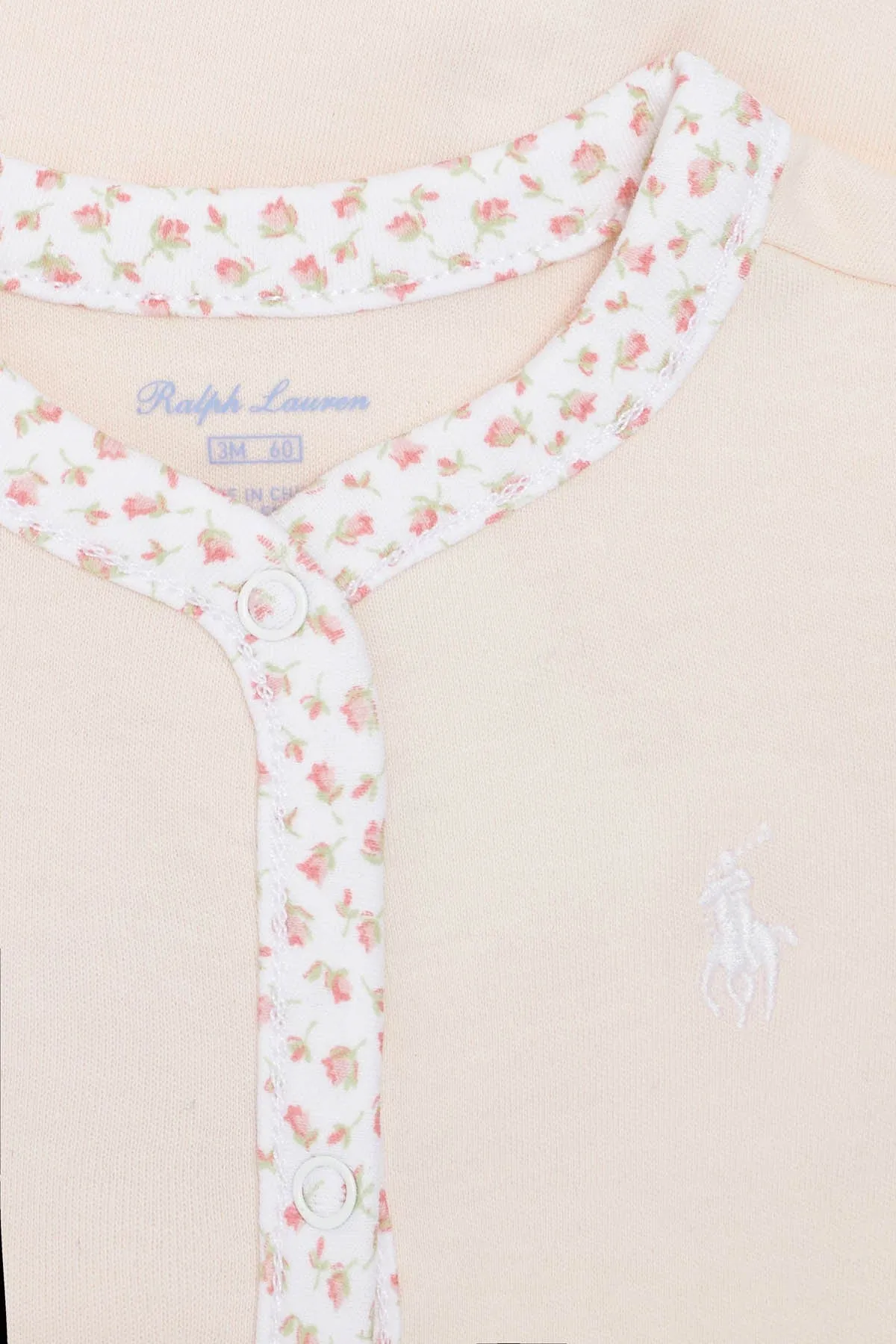 Ralph Lauren Baby Mädchen Baumwoll-Strampler in Rosa