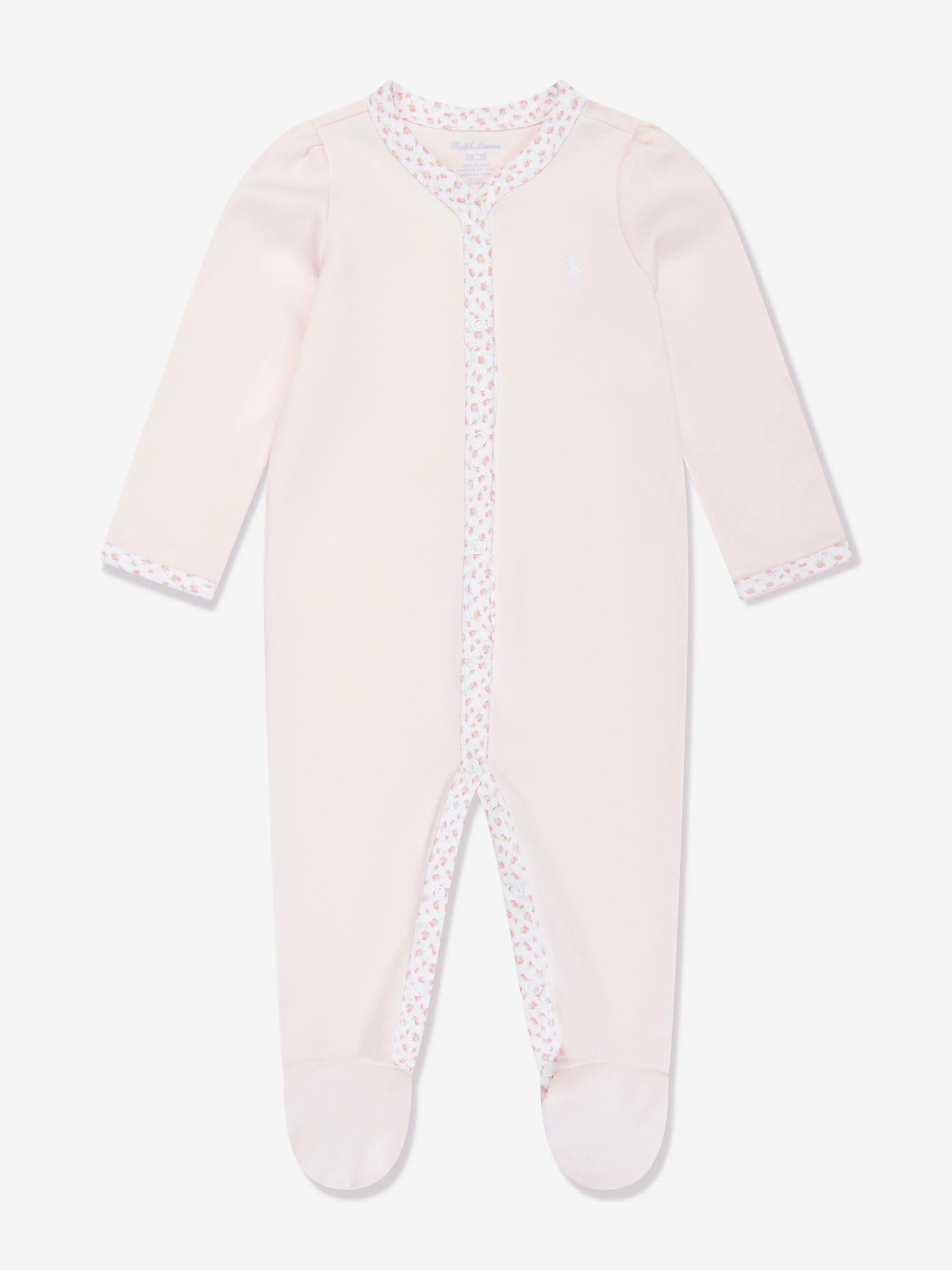 Ralph Lauren Baby Mädchen Baumwoll-Strampler in Rosa