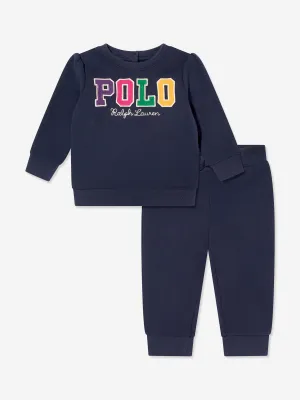 Ralph Lauren Baby Mädchen Polo Tracksuit in Marineblau