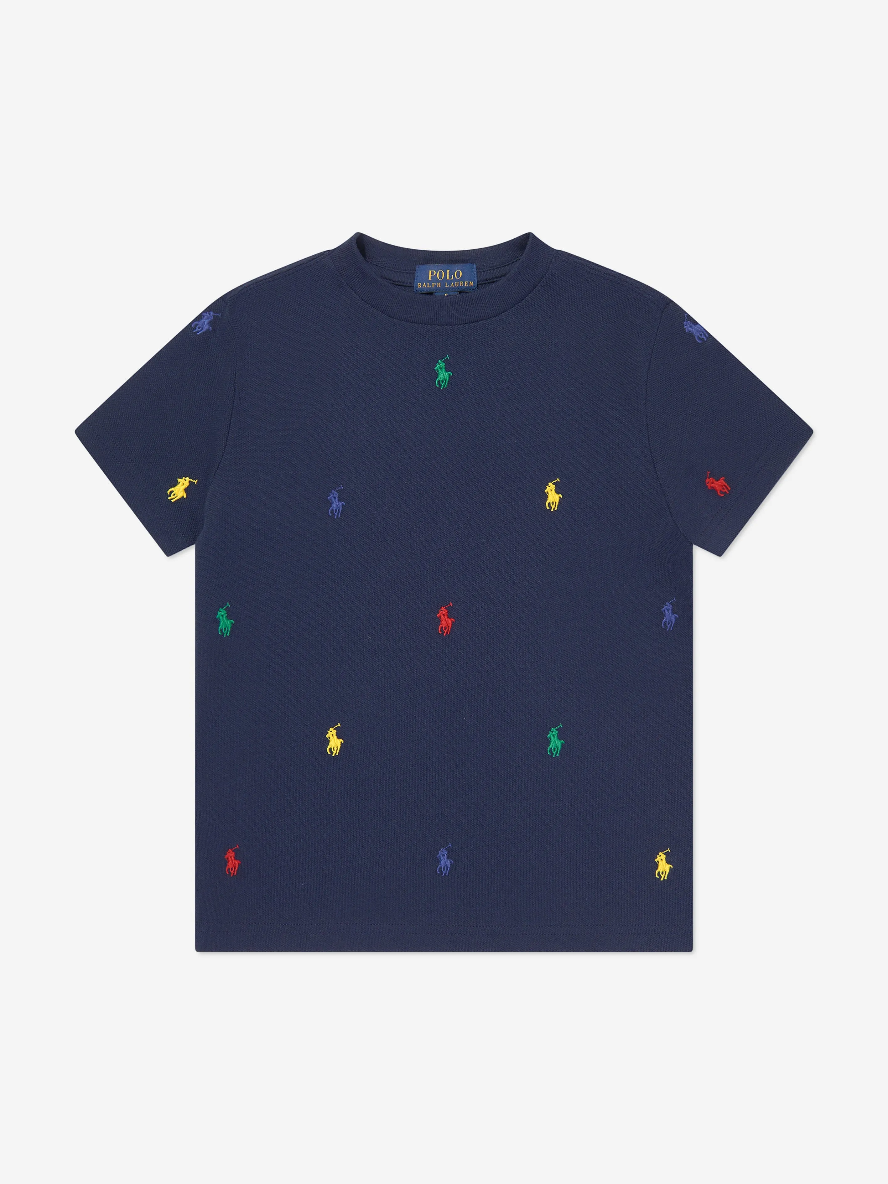 Ralph Lauren Jungen Multic Logo T-Shirt in Marineblau