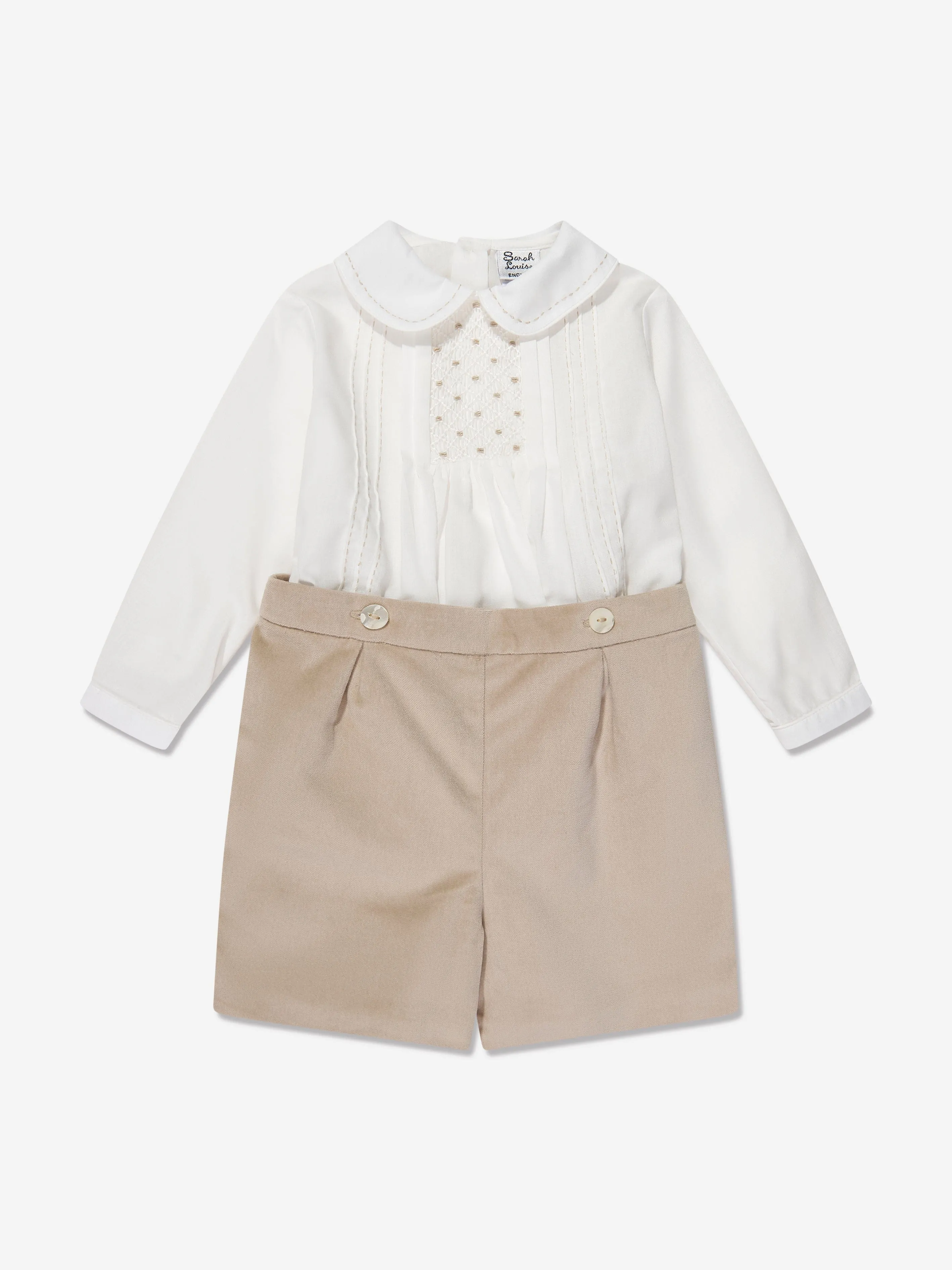 Sarah Louise Baby Jungen 2-teiliges Set in Beige