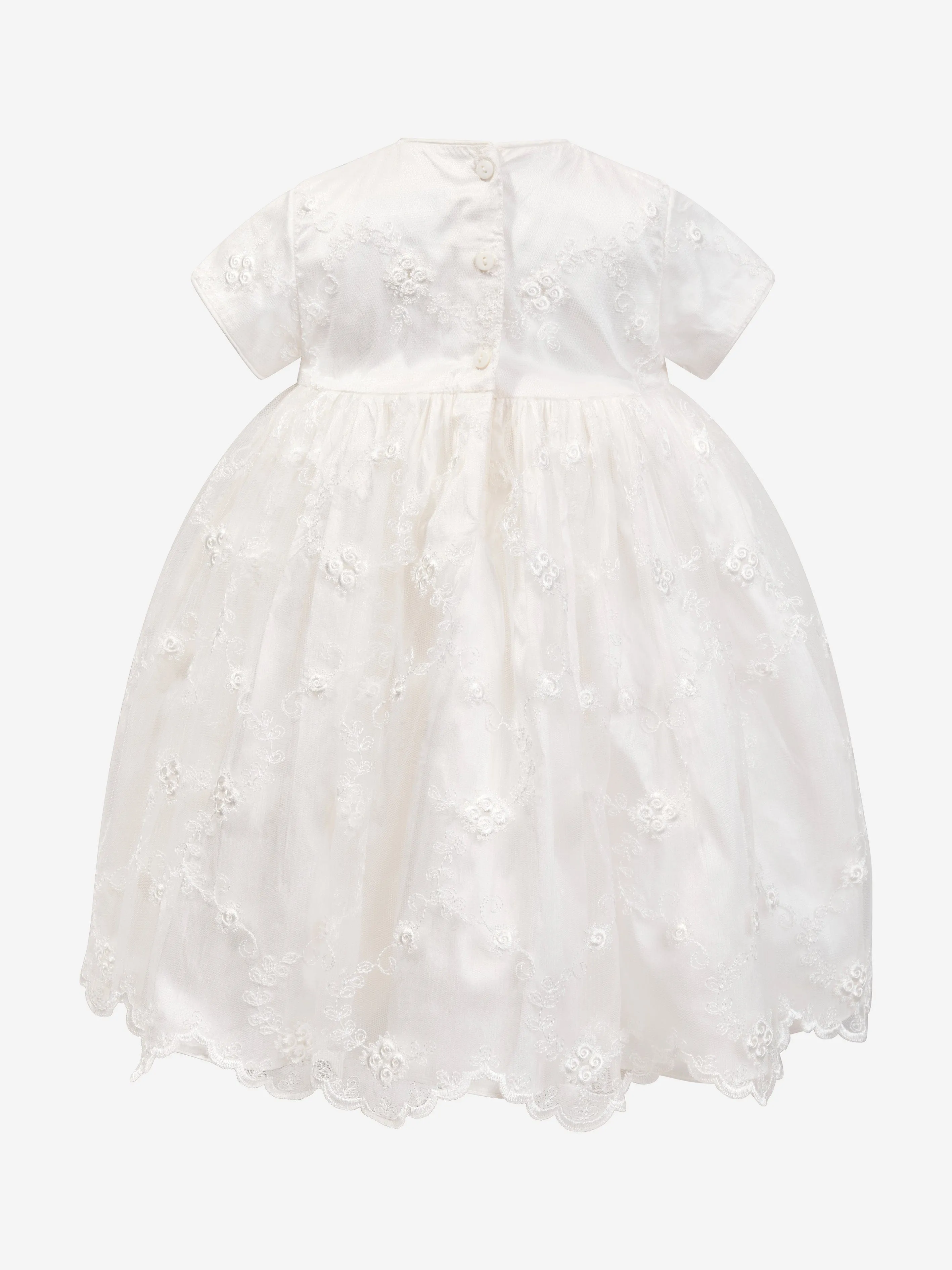 Sarah Louise Taufkleid und Häubchen für Mädchen in Elfenbein