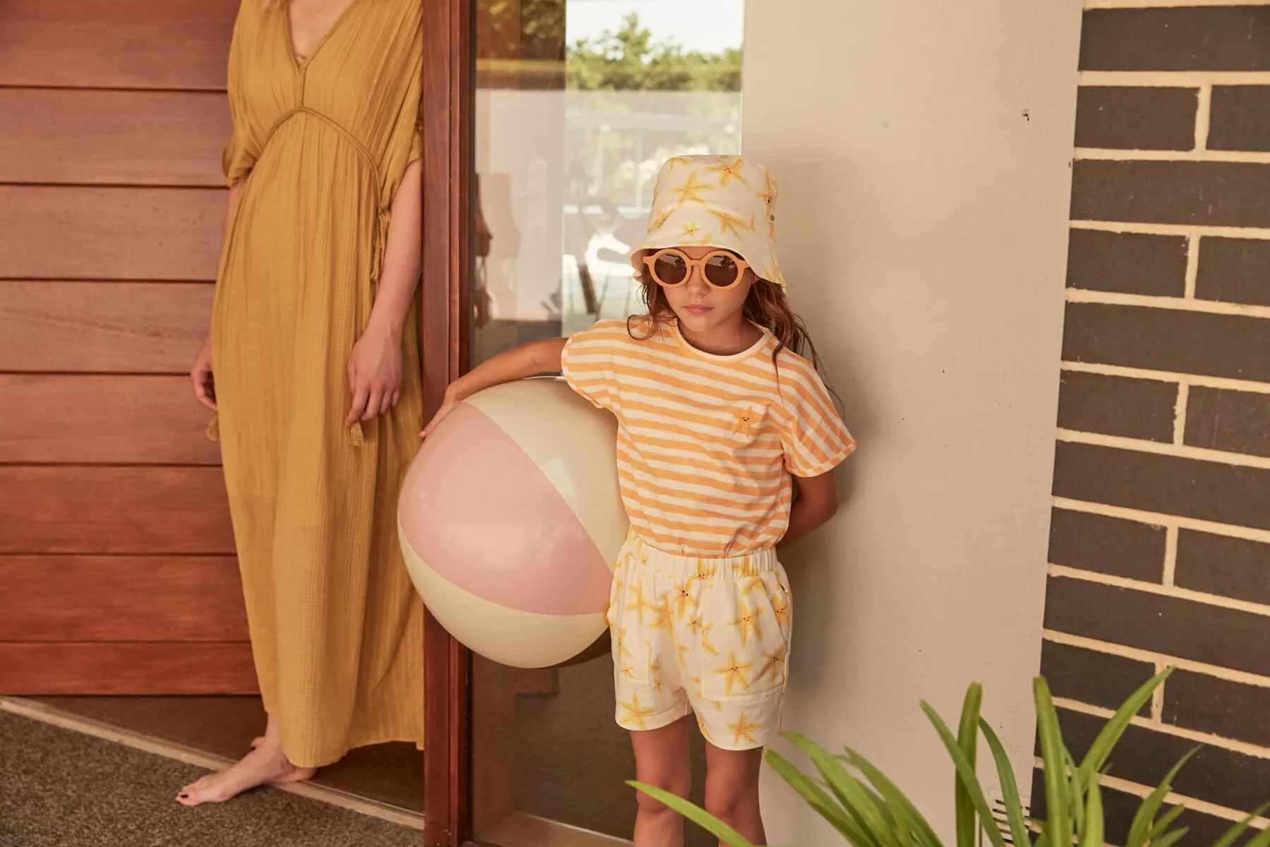 The Bonnie Mob Boys Coley Seestern Shorts in Elfenbein