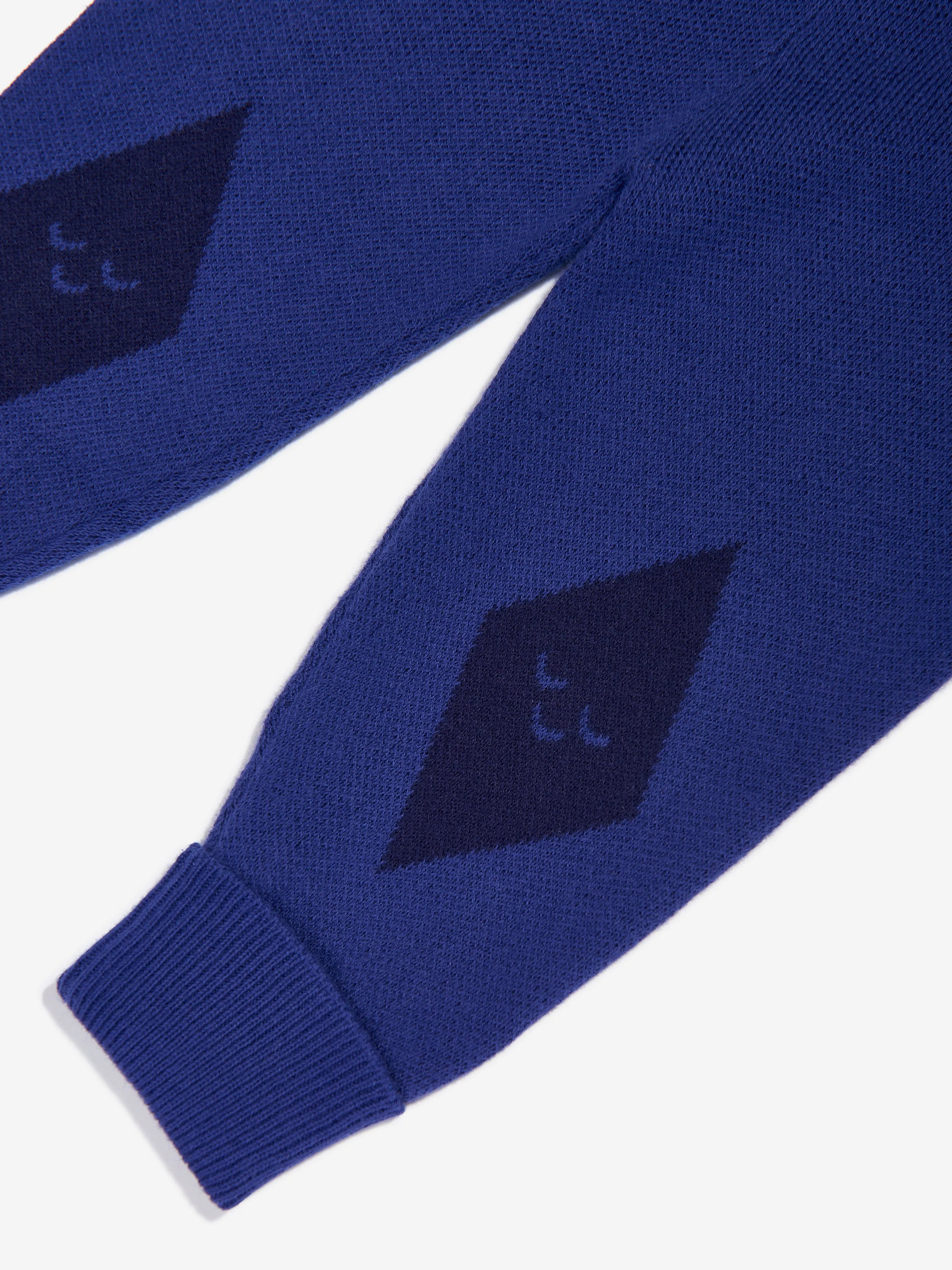 Die Bonnie Mob Boys Fern Cabin Strick Joggerhose in Blau