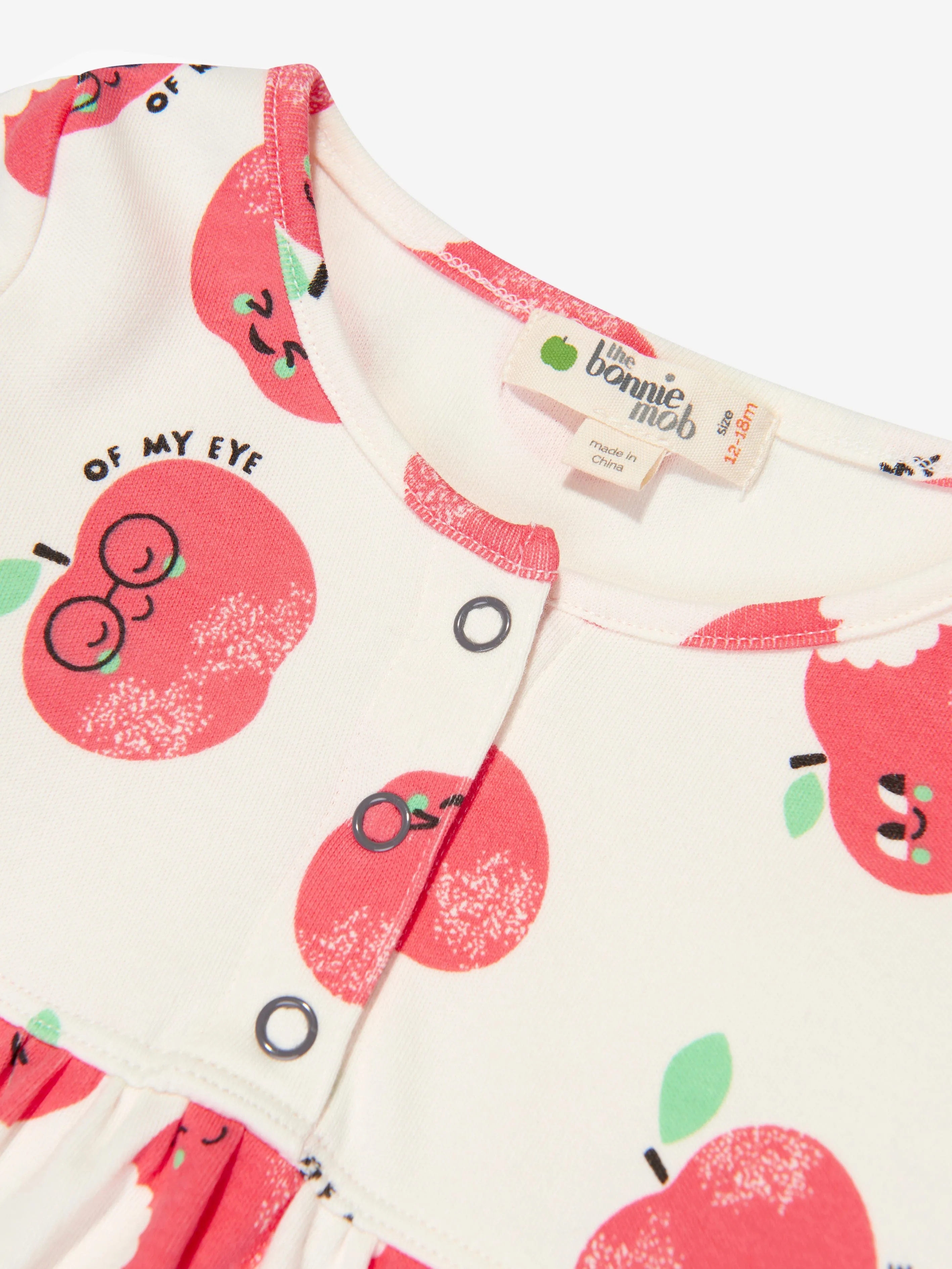 Das Bonnie Mob Girls Apple Pockets Kleid in Elfenbein