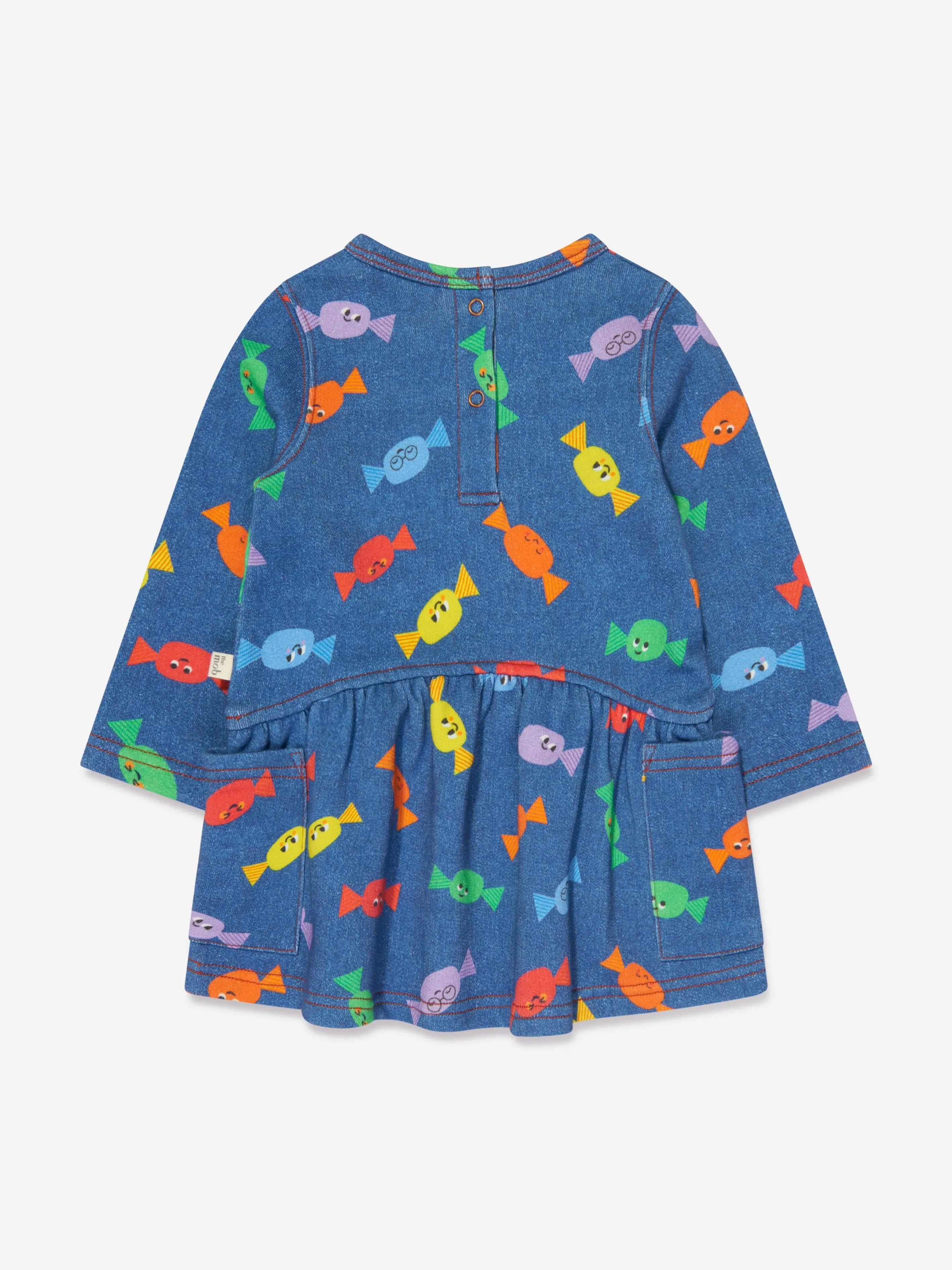 Das Bonnie Mob Girls Sweetie Denim Kleid in Blau
