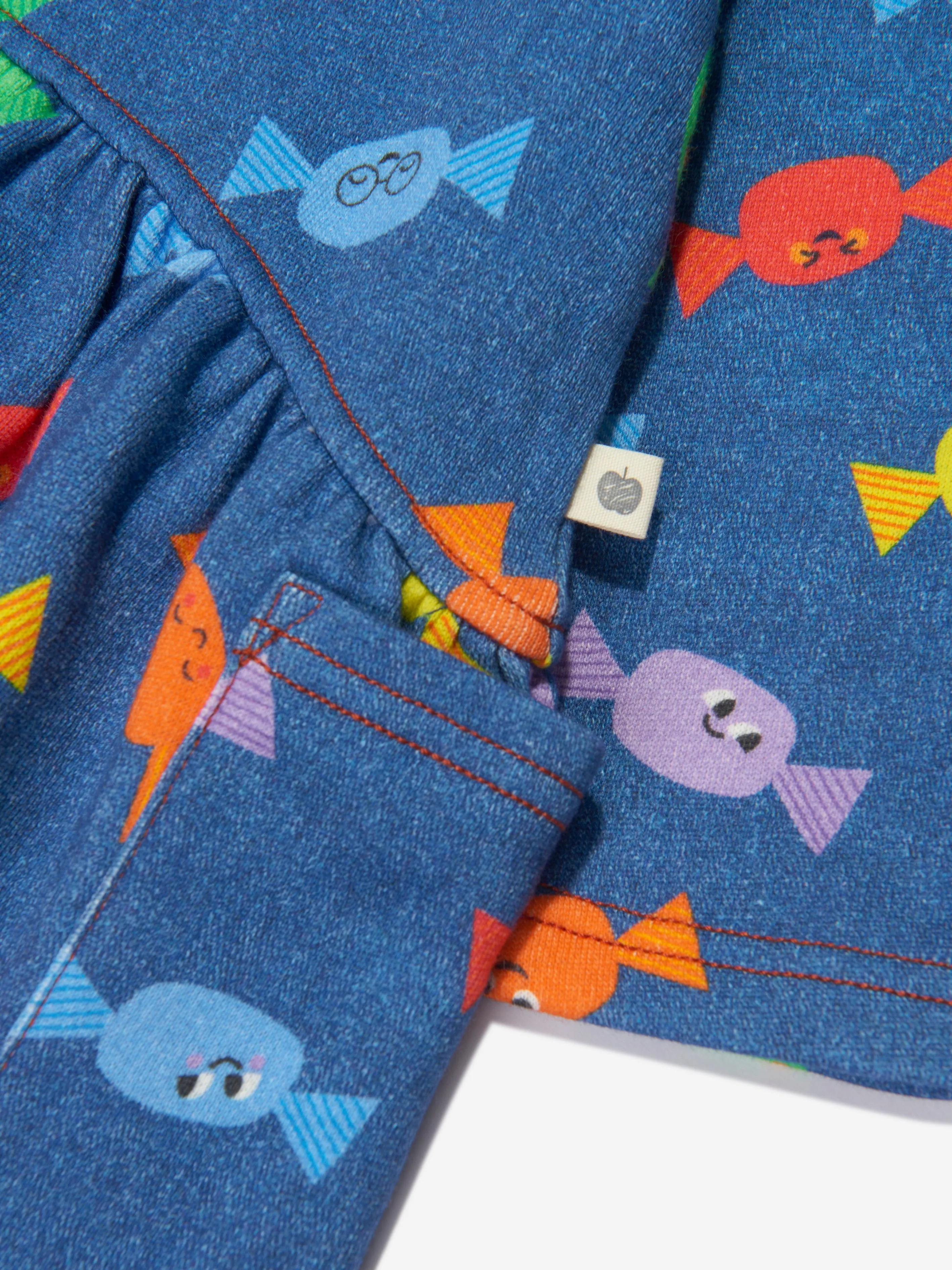 Das Bonnie Mob Girls Sweetie Denim Kleid in Blau