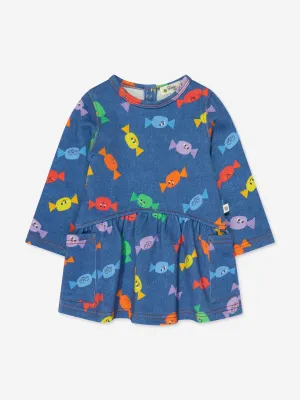 Das Bonnie Mob Girls Sweetie Denim Kleid in Blau