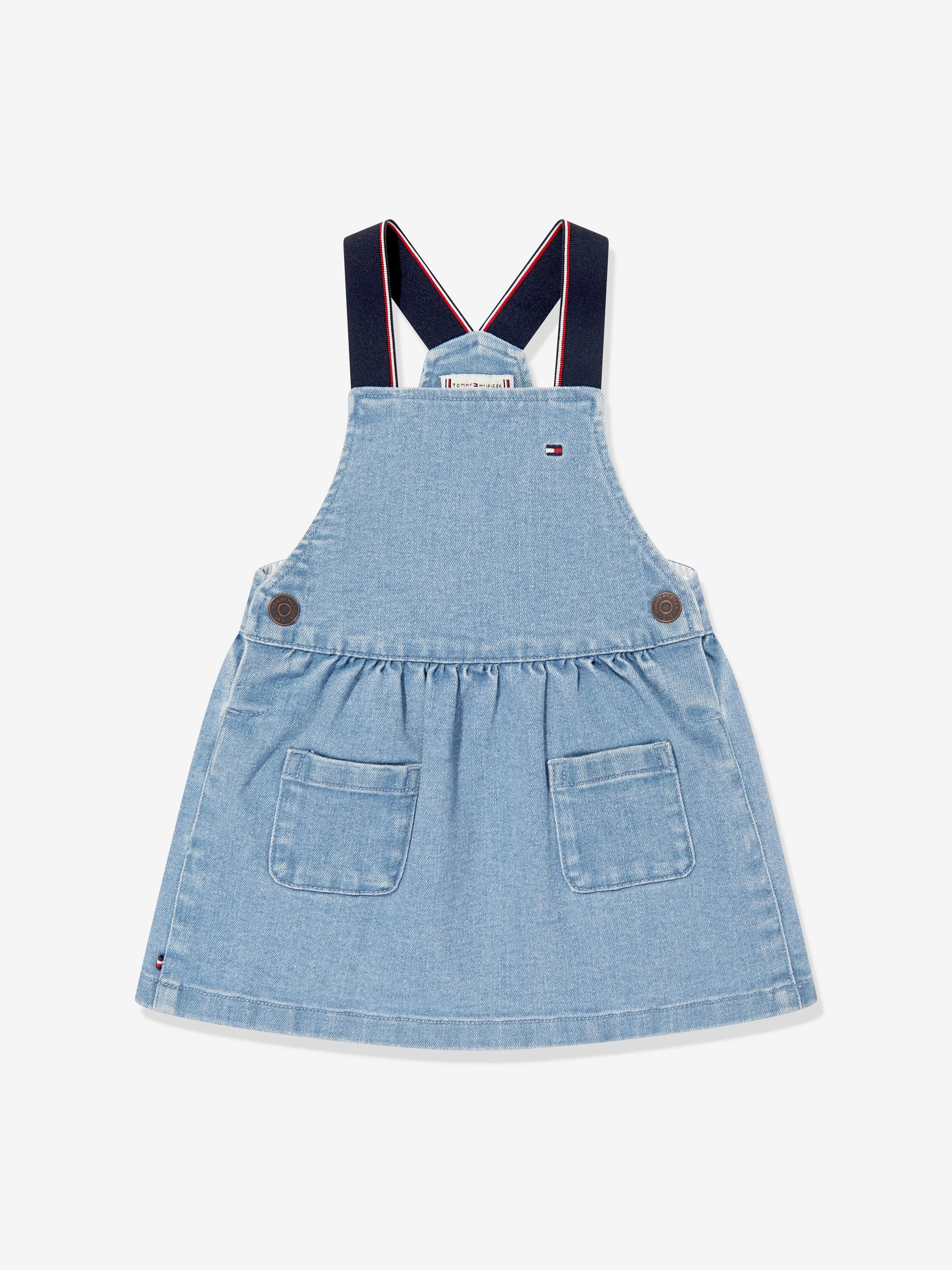 Tommy Hilfiger Baby Mädchen Denim Pinafore Kleid-Set in Blau