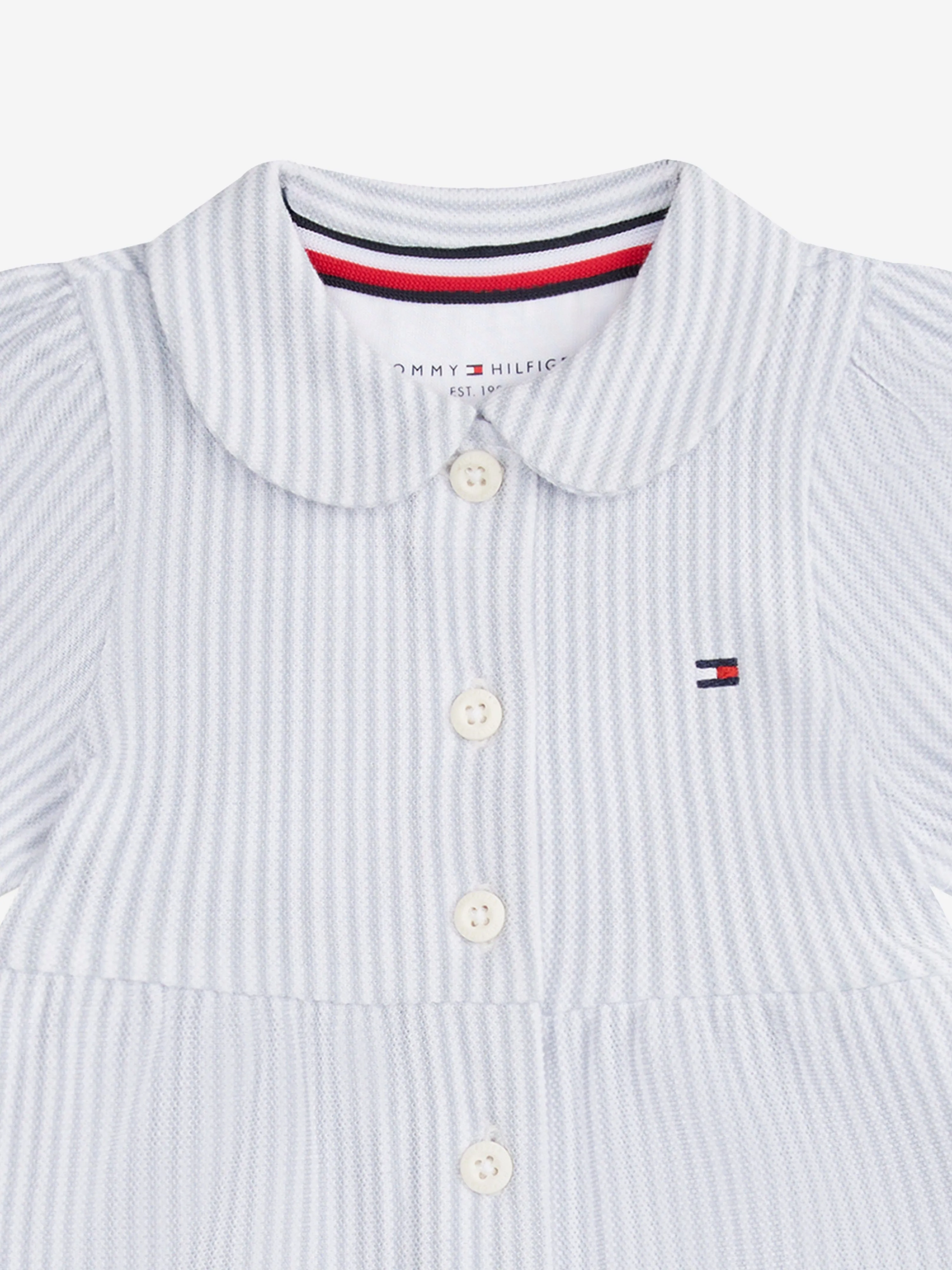 Tommy Hilfiger Baby Mädchen Gestreiftes Shirt-Kleid in Blau