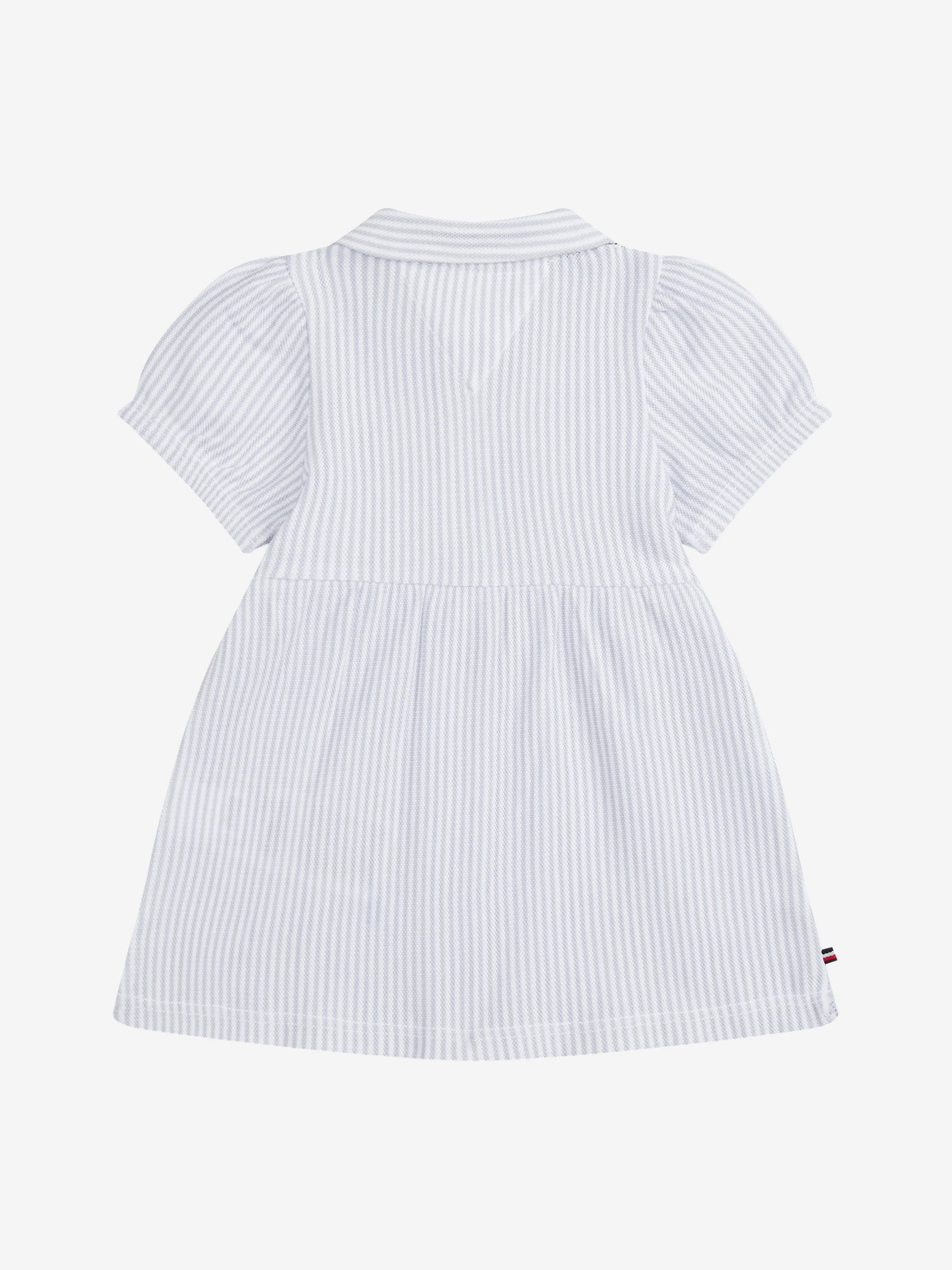 Tommy Hilfiger Baby Mädchen Gestreiftes Shirt-Kleid in Blau