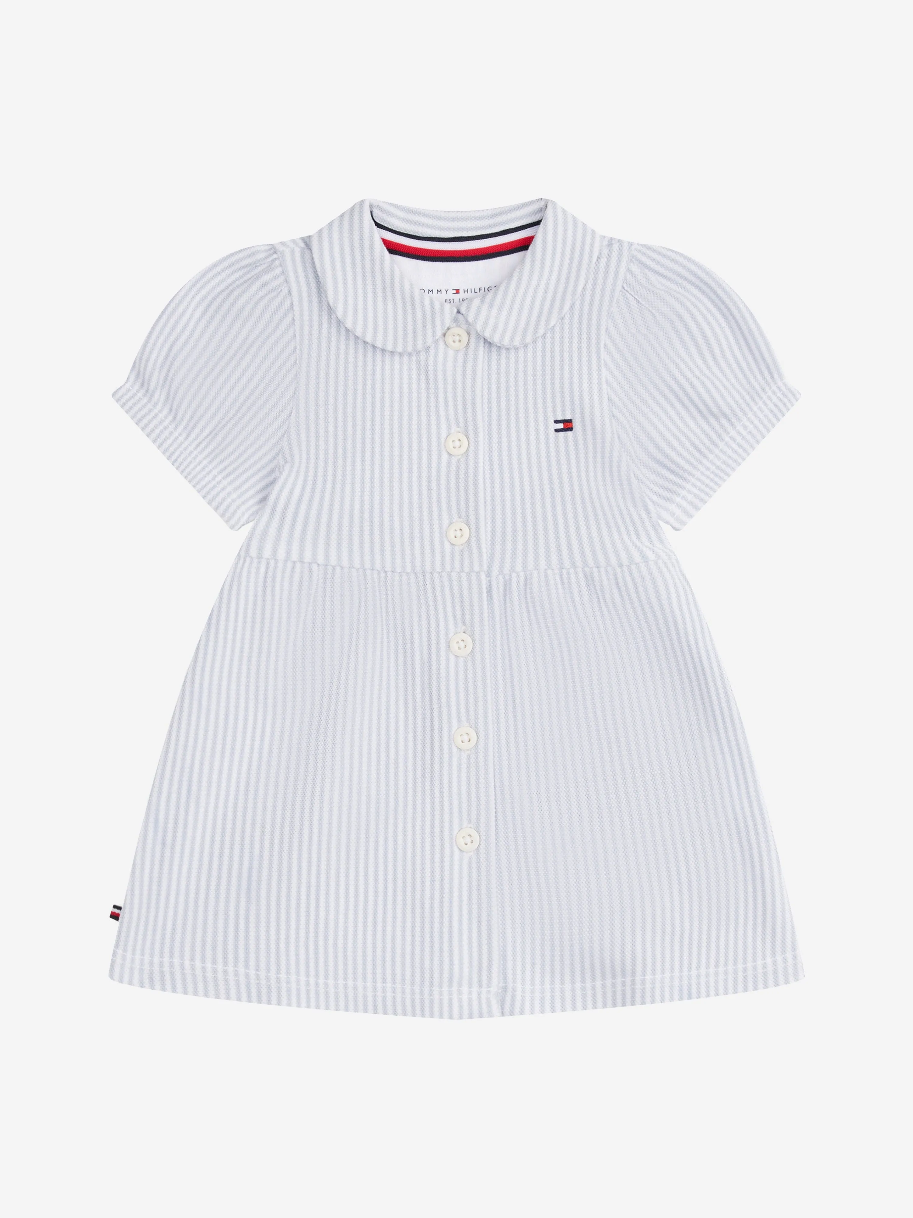 Tommy Hilfiger Baby Mädchen Gestreiftes Shirt-Kleid in Blau