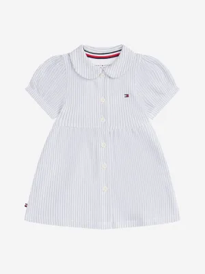 Tommy Hilfiger Baby Mädchen Gestreiftes Shirt-Kleid in Blau
