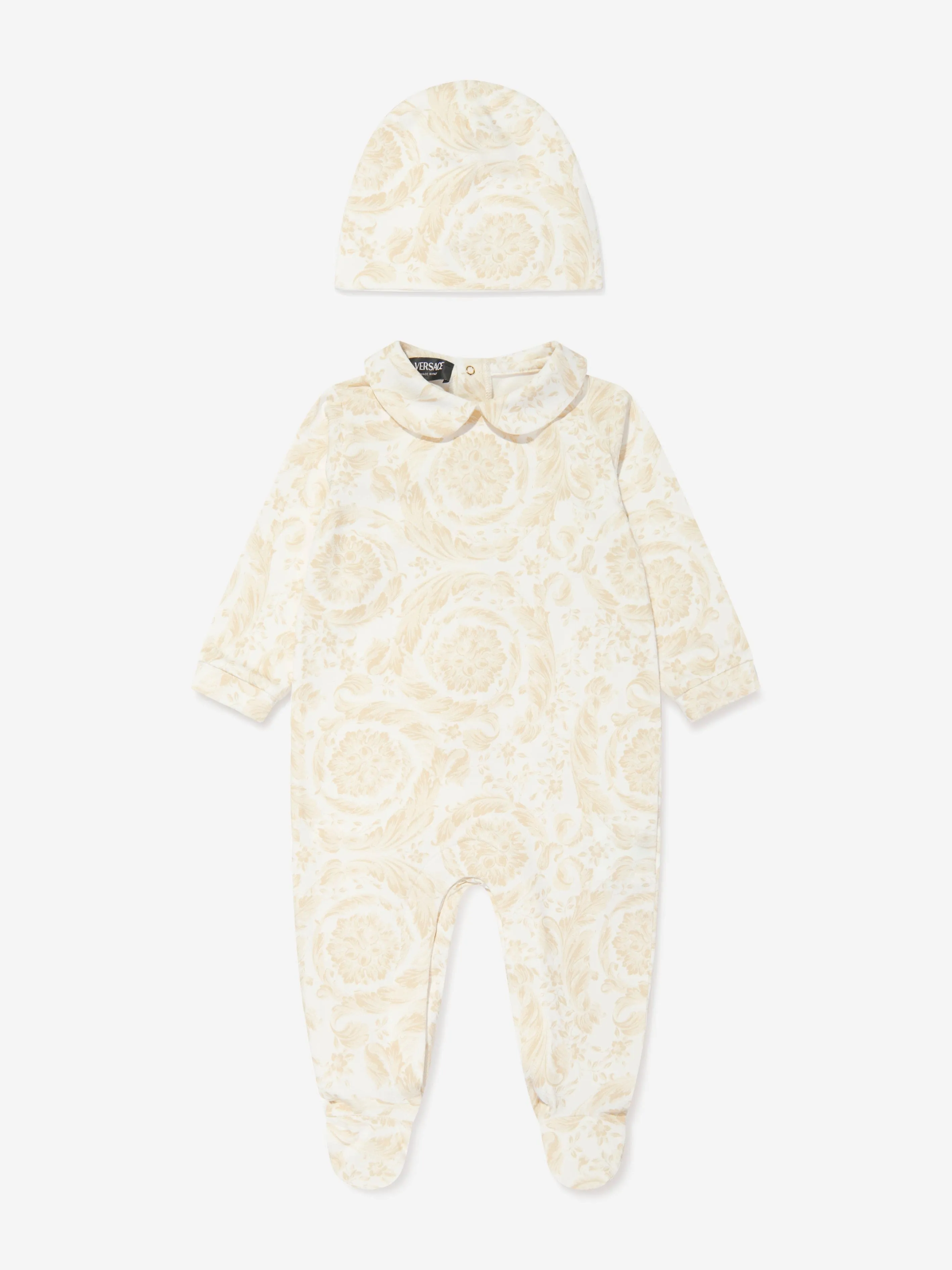 Versace Baby Barocco Babygrow Geschenkset in Beige