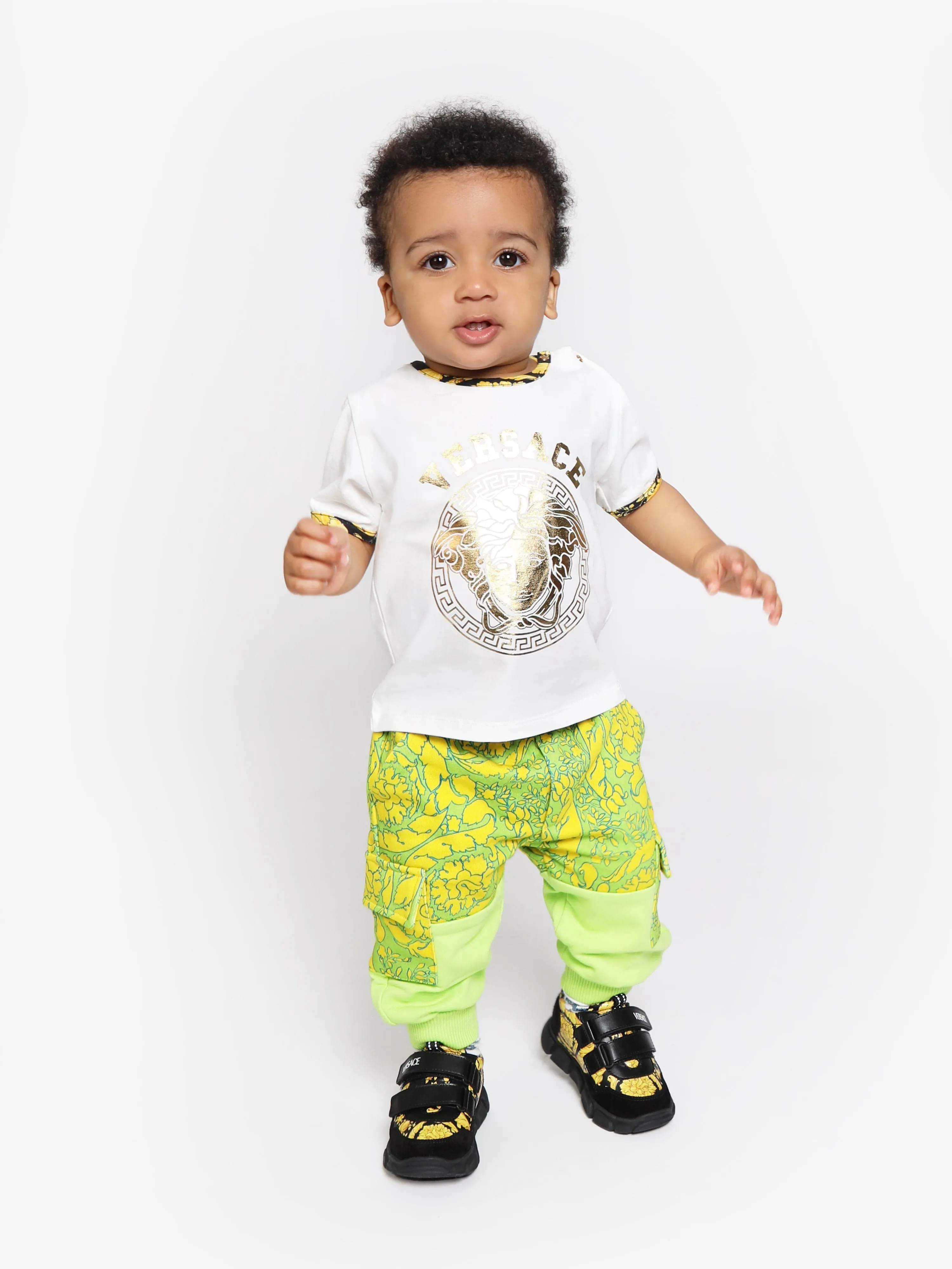 Versace Baby Boys Barocco Jogginghose in Grün