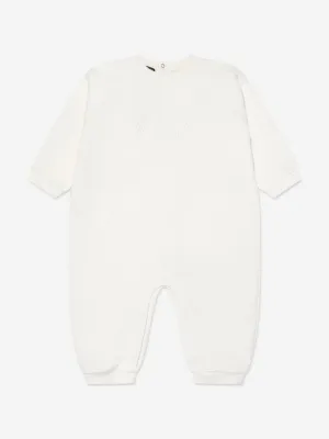 Versace Baby Medusa Logo Strampler in Weiß