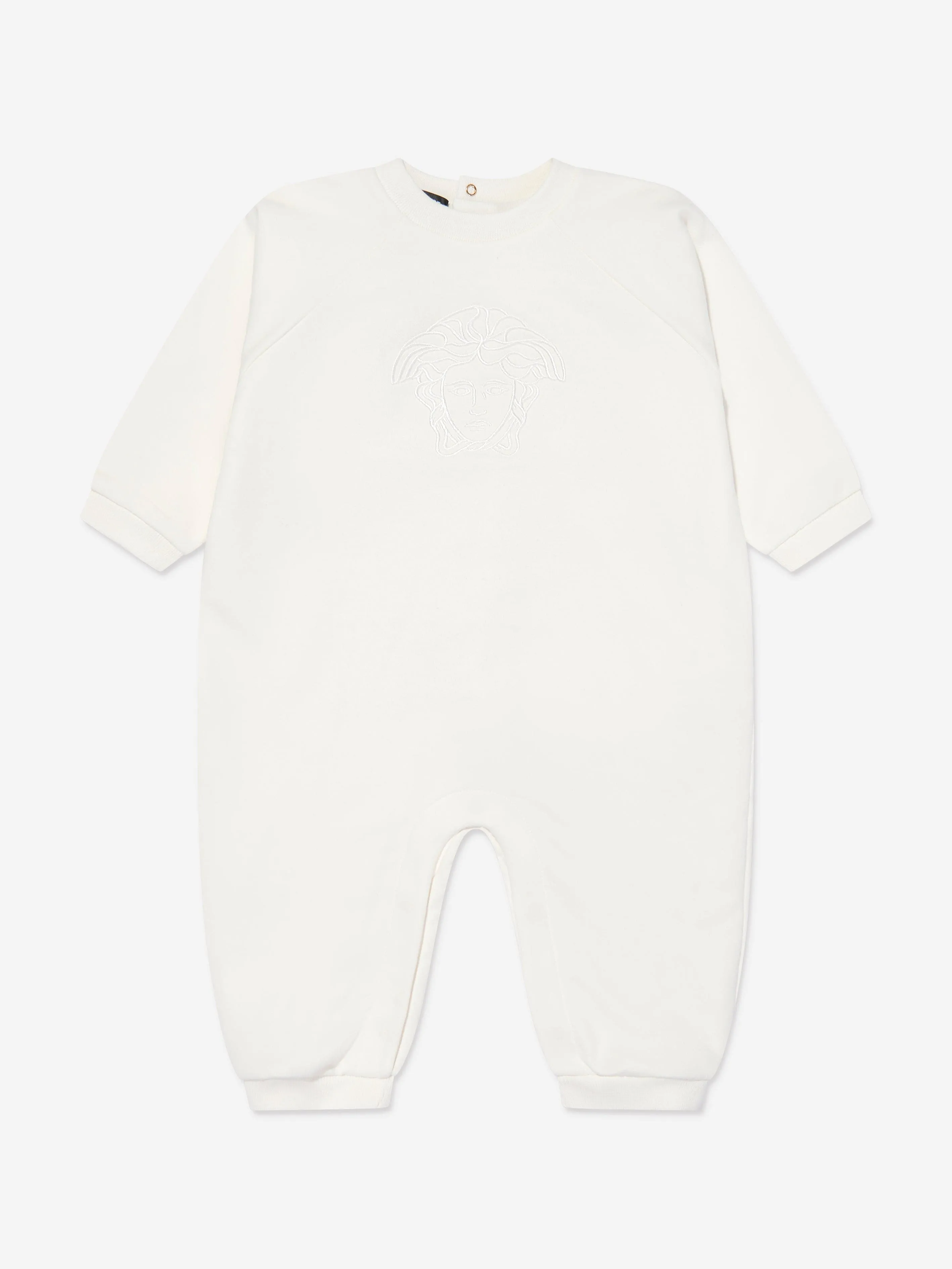 Versace Baby Medusa Logo Strampler in Weiß
