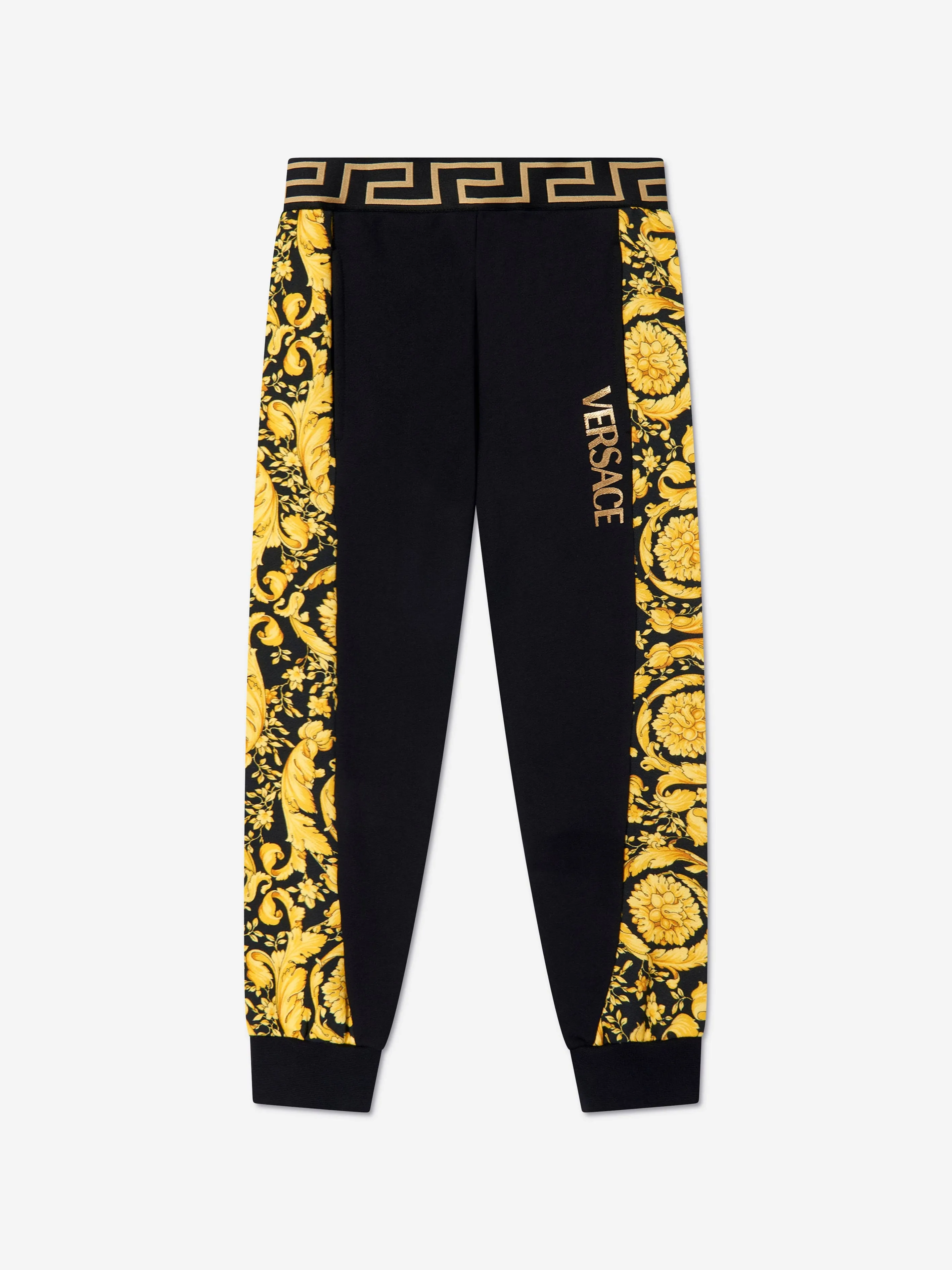 Versace Boys Barocco Logo Jogginghose in Schwarz