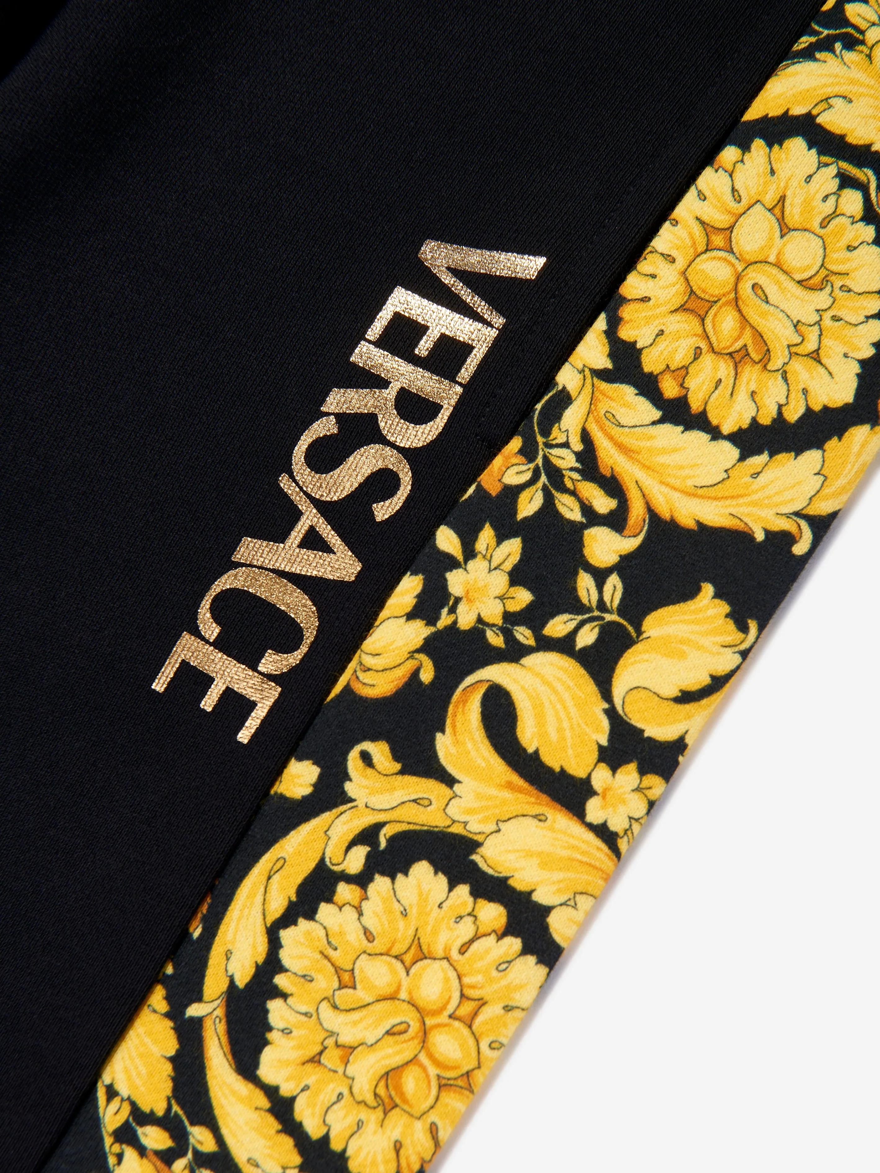 Versace Boys Barocco Logo Jogginghose in Schwarz