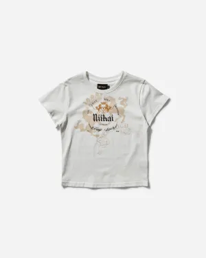 Damens Champagne Baby T-Shirt Weiß