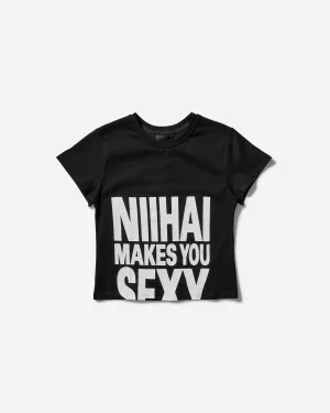 Frauen Sexy Baby T-Shirt Schwarz